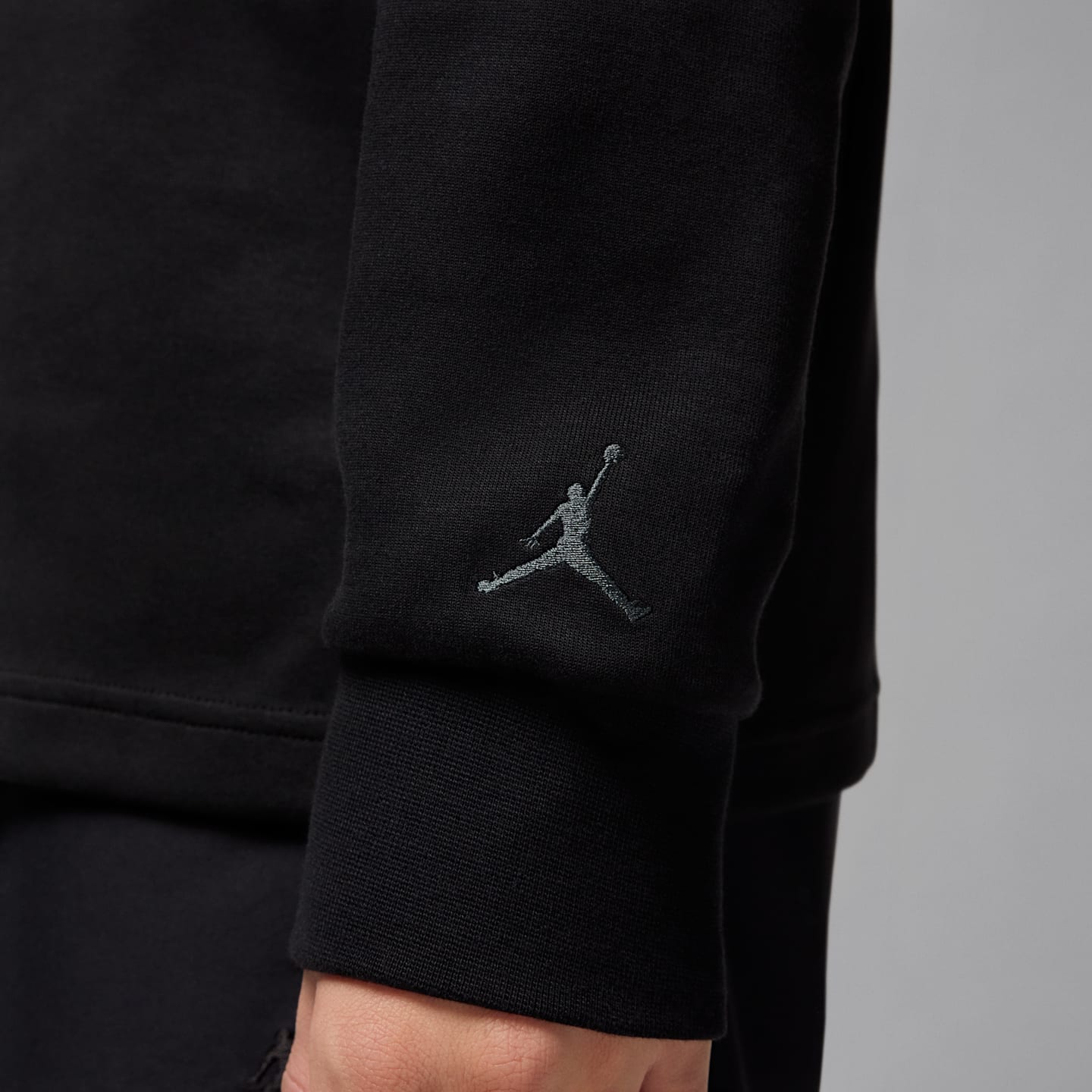 Мужской топ для гольфа Jordan Sport Dri-FIT на молнии 1/4, цвет: Чёрный / Молочный — фото 6