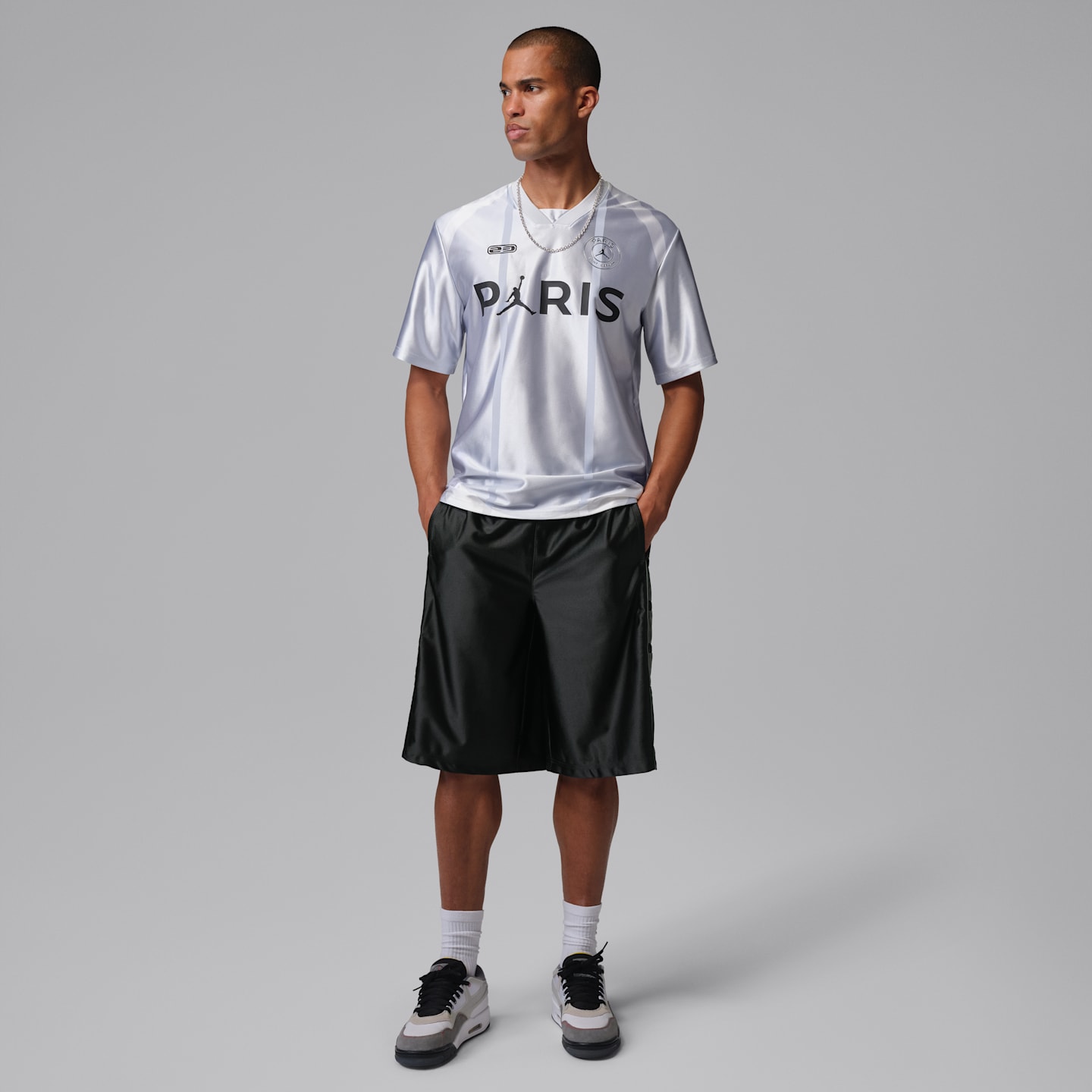 Мужские шорты Nike Paris Saint-Germain Cat Scratch, цвет: Серый / Светлый графитовый — фото 8