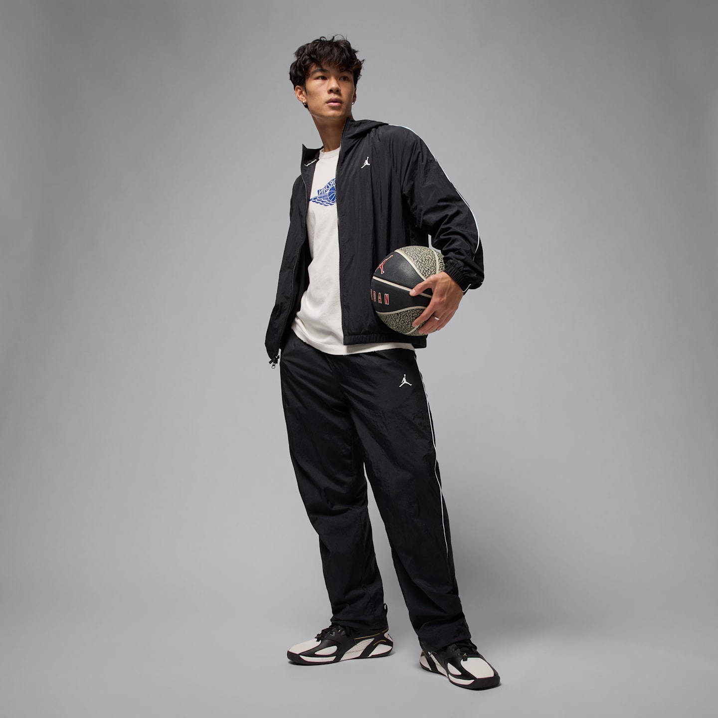 Мужские брюки Jordan Sport Classic, цвет: Чёрный / Белый — фото 6
