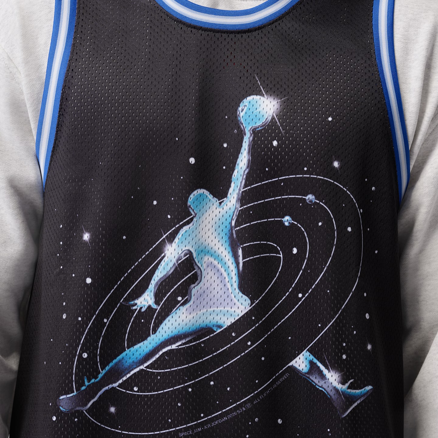 Мужской топ Jordan Brooklyn Space Jam Jersey, цвет: Чёрный — фото 4
