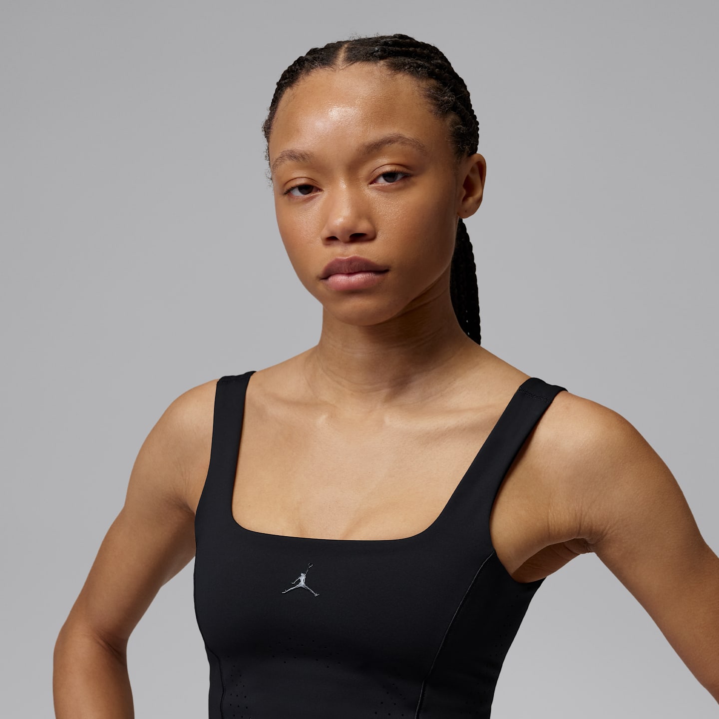 Женский топ Jordan Sport Flightweight Dri-FIT Cropped Top, цвет: Чёрный — фото 1