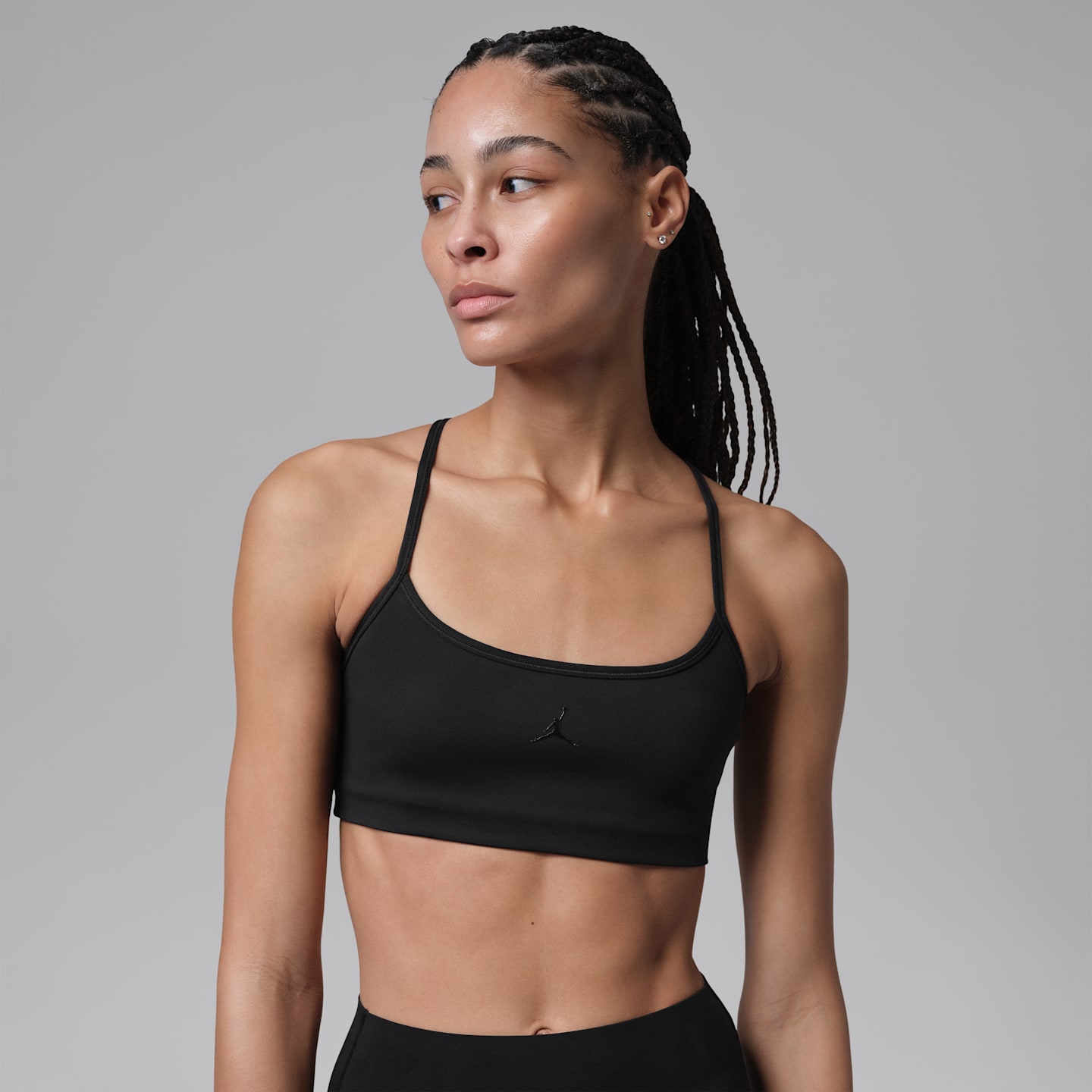 Женский спортивный бра Jordan Sport Flightweight лёгкой поддержки, цвет: Чёрный / Антрацитовый — фото 1