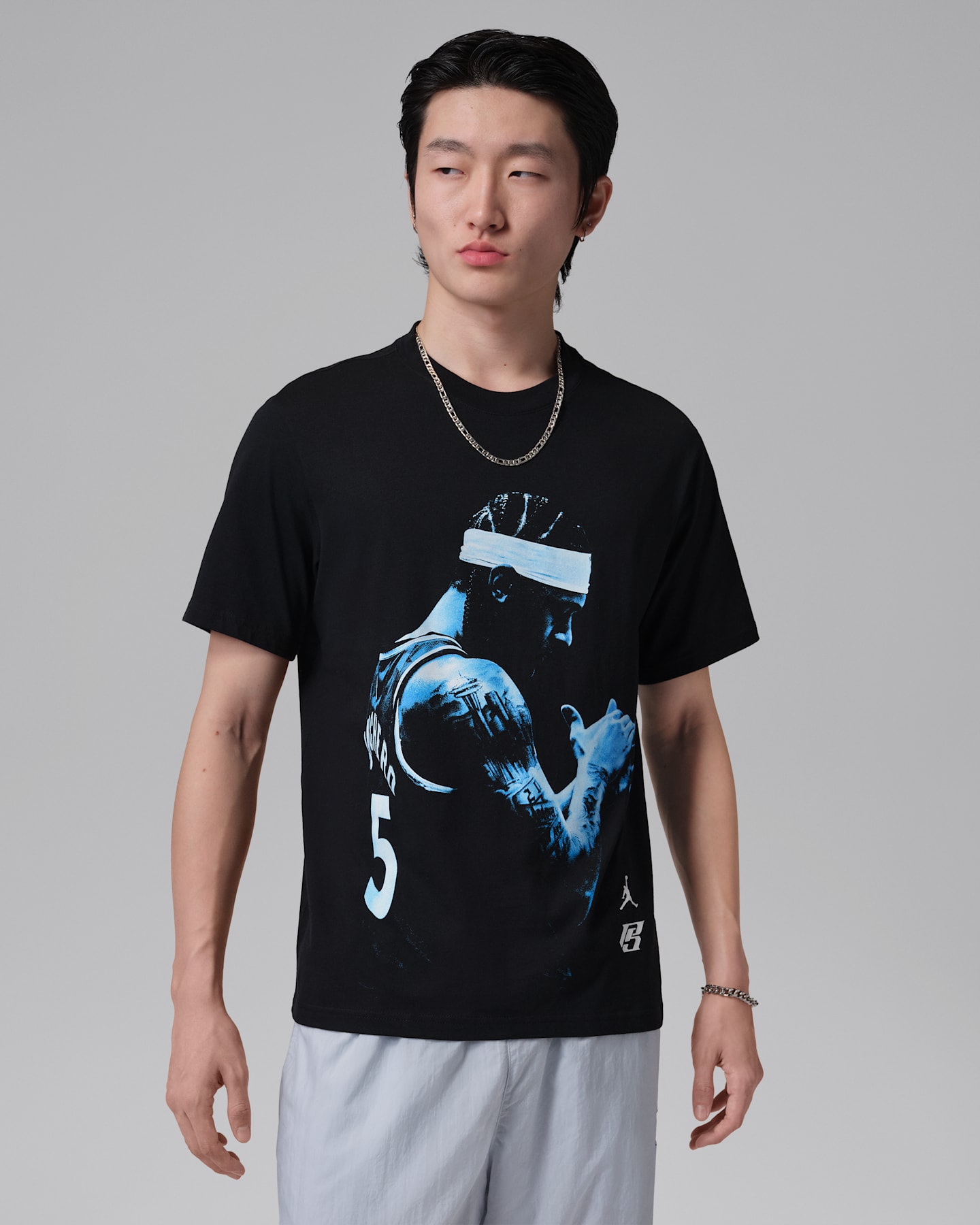 Мужская футболка Jordan Sport Paolo Banchero, цвет: Чёрный / Белый — фото 7