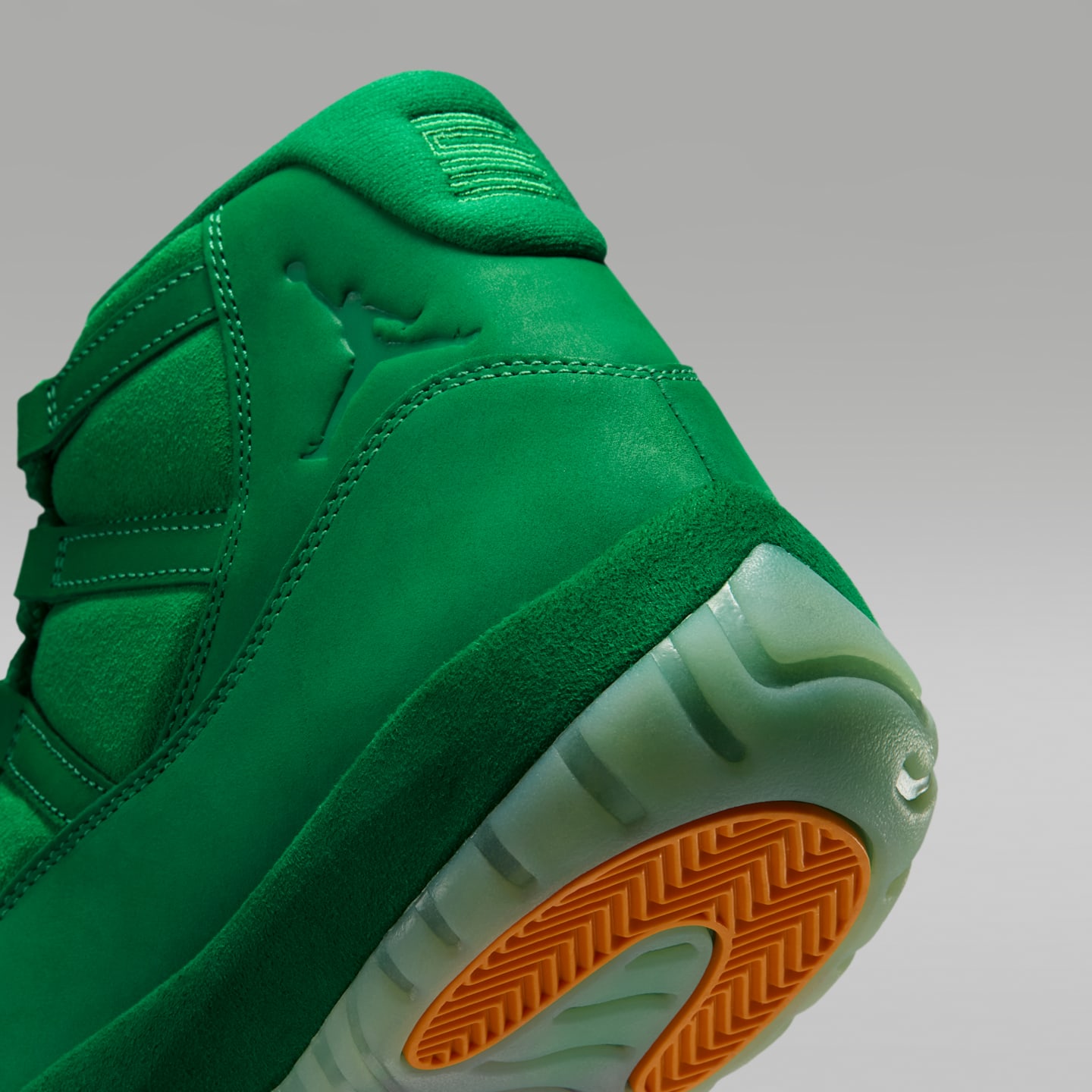 Детские кроссовки Air Jordan 11 Retro "Green Screen", цвет: Разноцветный / Зелёный, вариант 1 — фото 9
