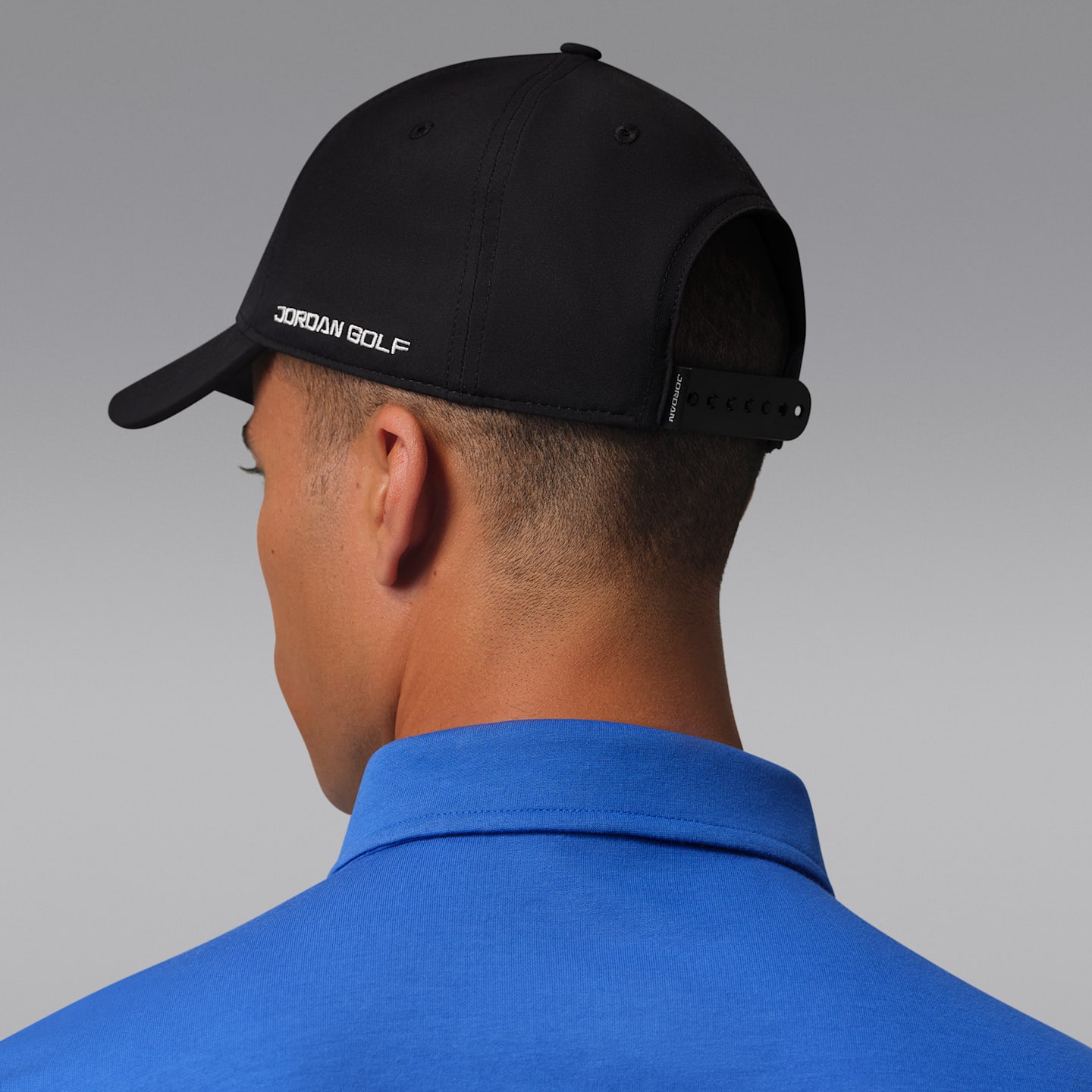 Мужской головной убор Jordan Club Dri-FIT Structured Golf Hat, цвет: Чёрный / Молочный — фото 2