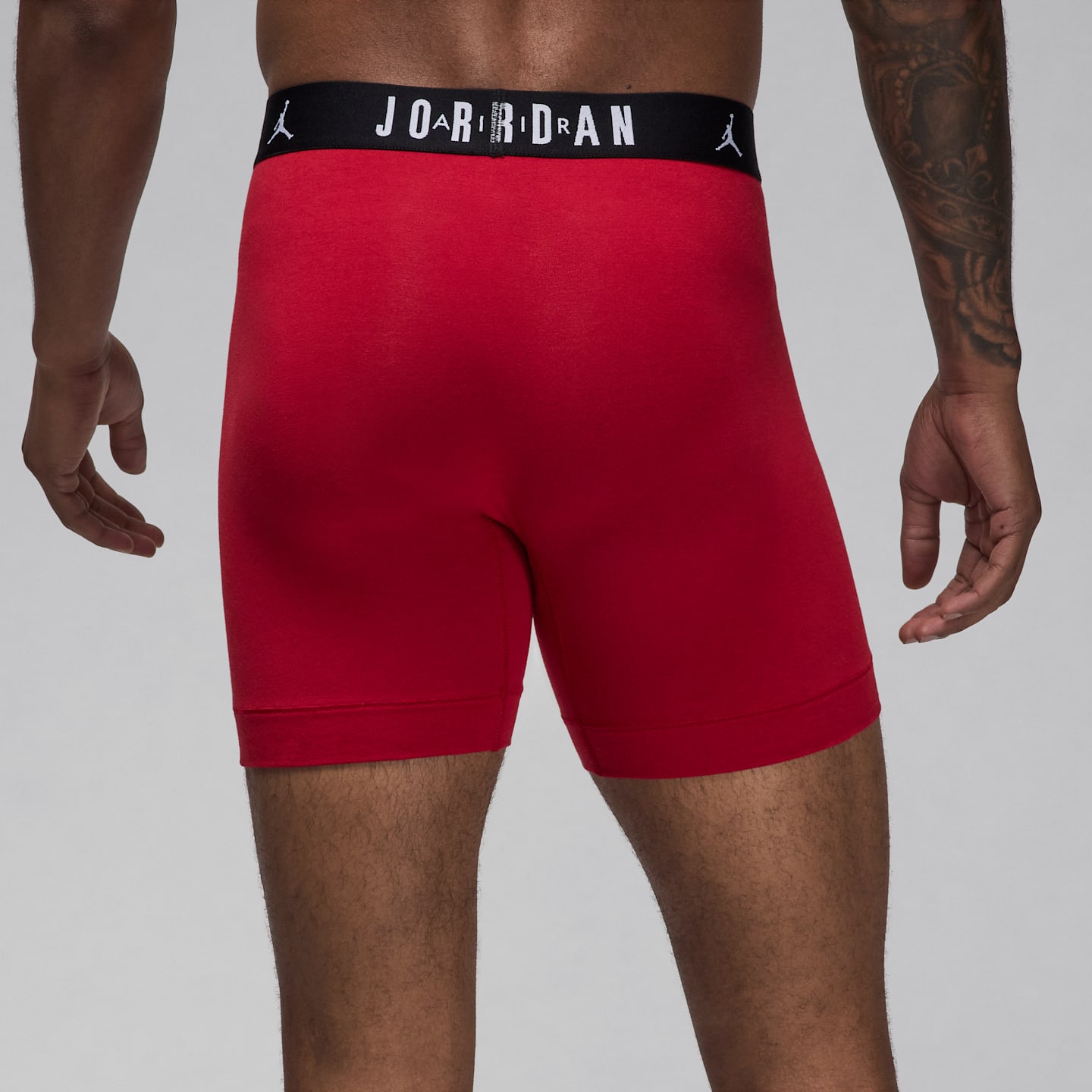 Мужские трусы-боксеры Jordan Flight Cotton Core, набор из 3 шт, цвет: Красный — фото 3