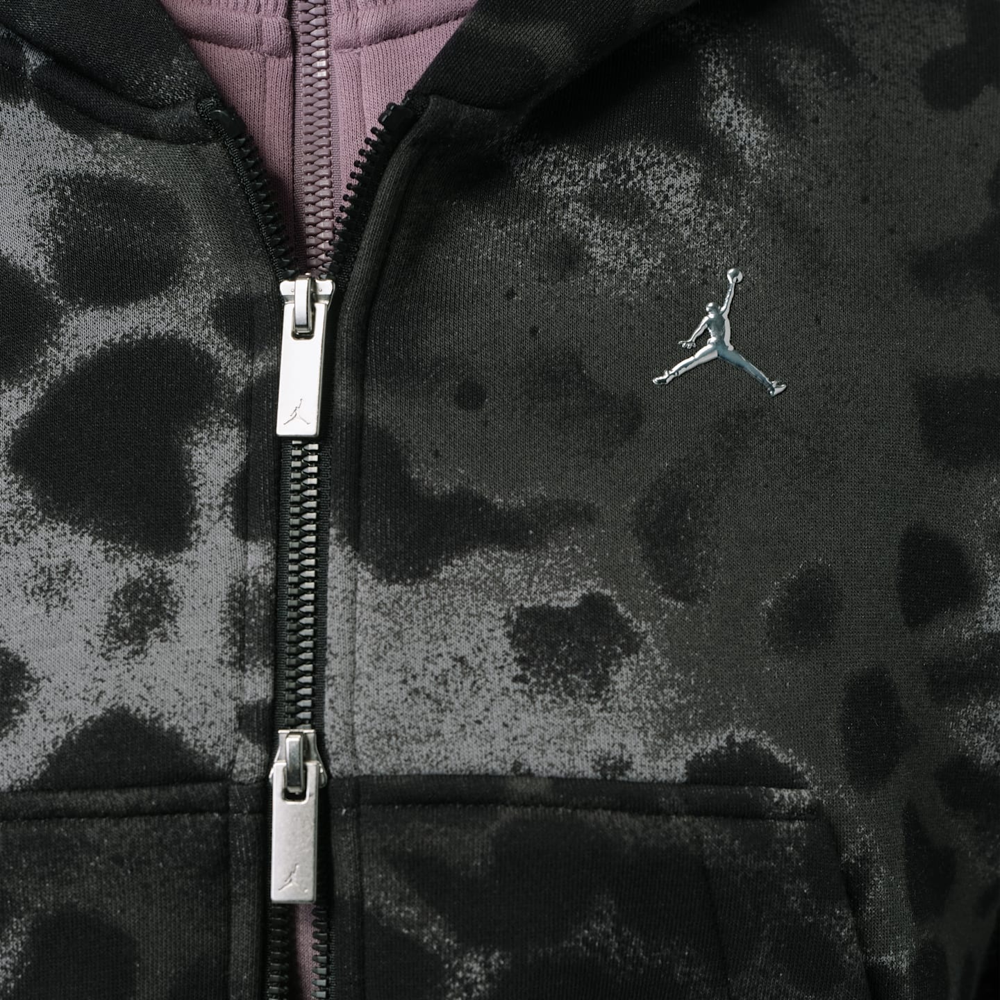 Женское худи Jordan Brooklyn Fleece Cropped Full-Zip, цвет: Чёрный — фото 4