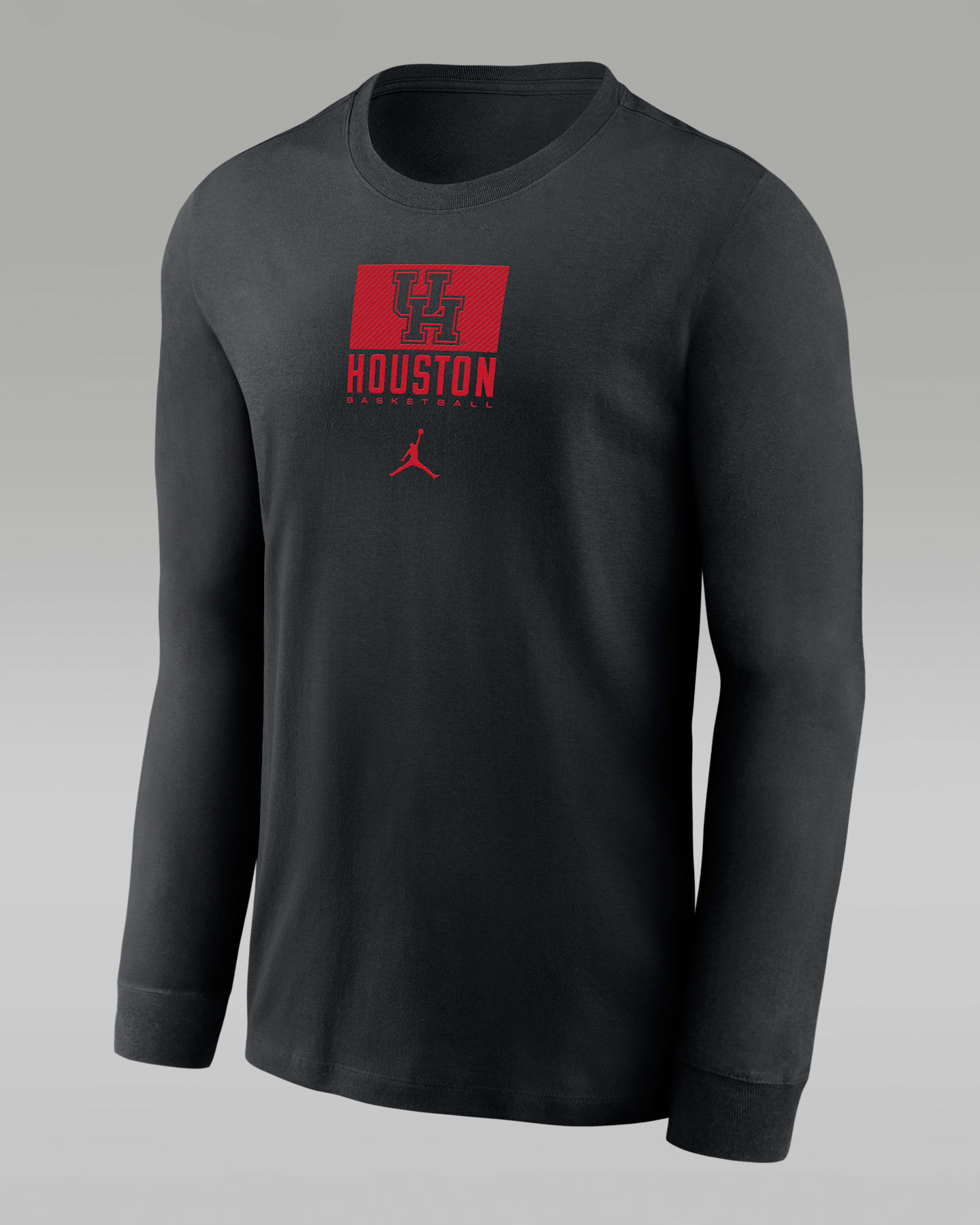 Мужская футболка Jordan Houston Basketball Legend Dri-FIT College Long-Sleeve, цвет: Чёрный — фото 2