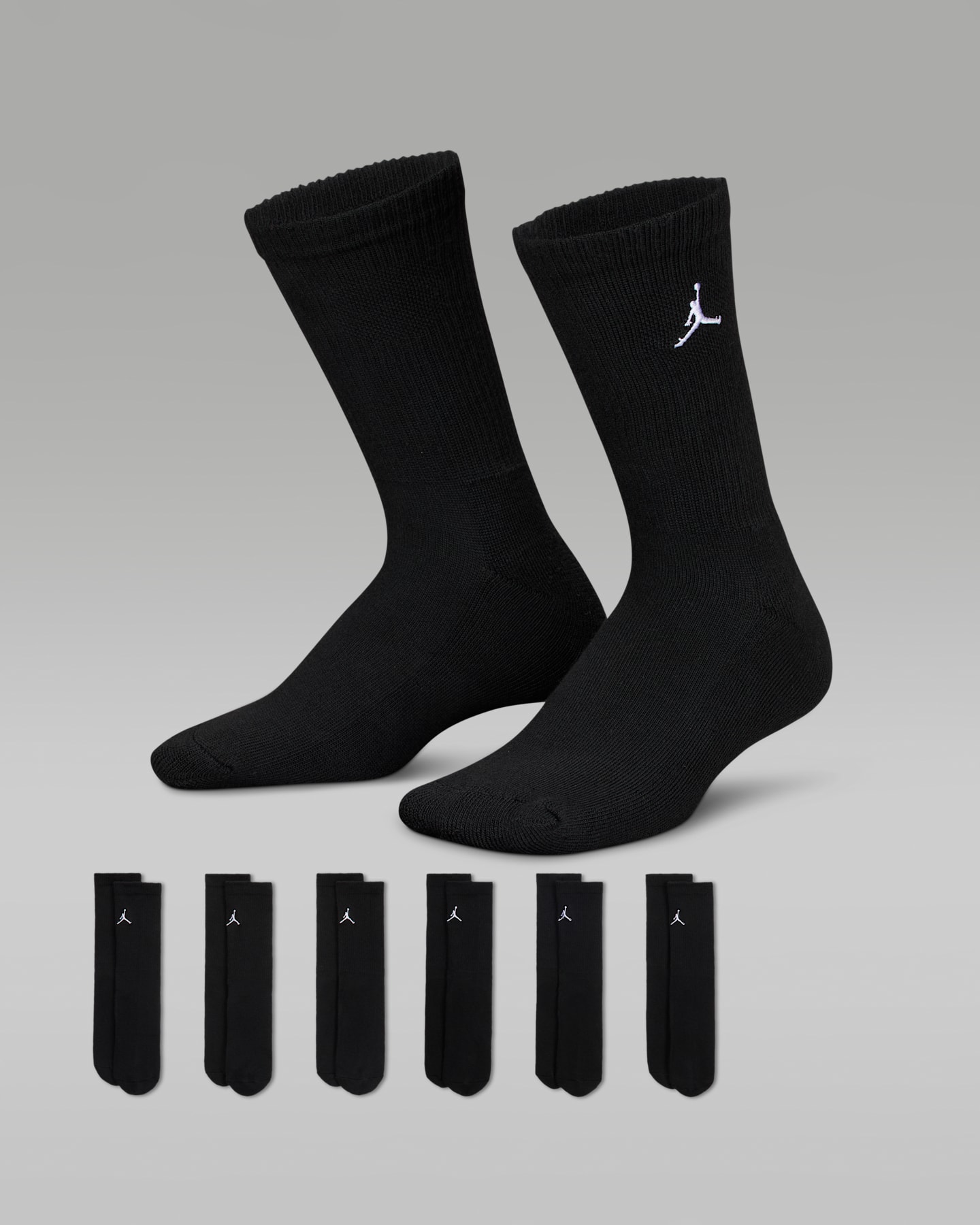 Носки Everyday Essentials для детей, средней высоты, 6 шт. — Jordan, цвет: Чёрный — фото 5