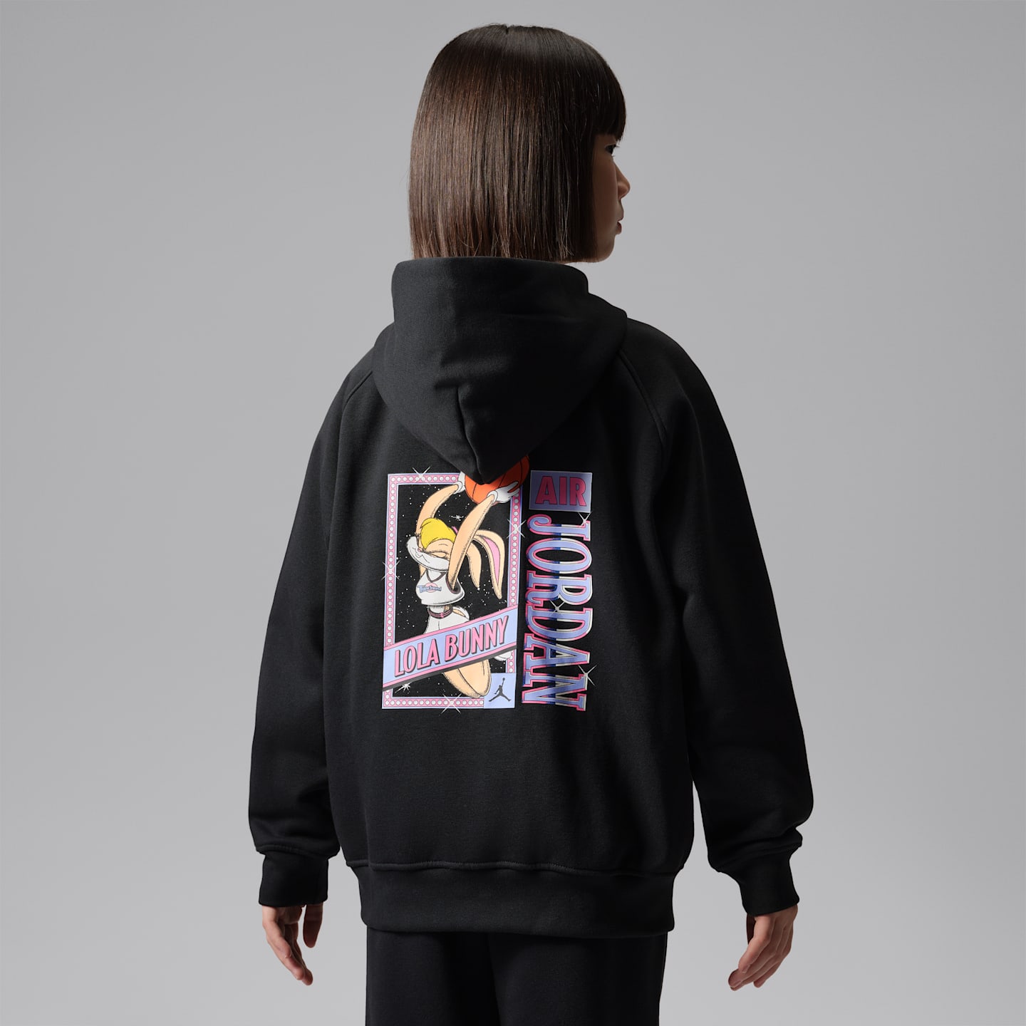 Детское худи Jordan Space Jam 30 Lola Dunk Full-Zip, цвет: Чёрный — фото 2