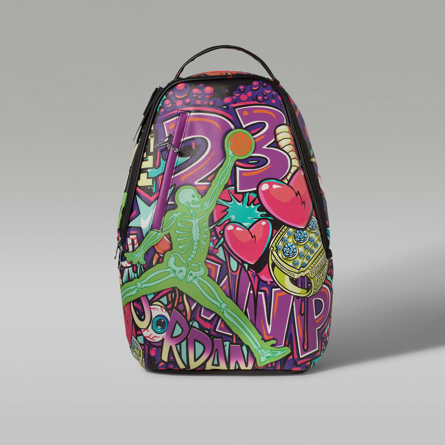 Рюкзак Jordan 6 Rings Graffiti (26L), цвет: Чёрный / Разноцветный — фото 2