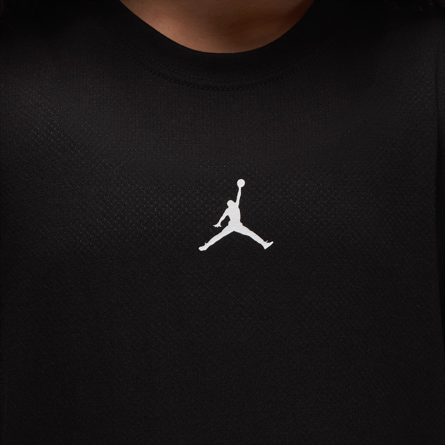 Детский топ Jordan Sport Dri-FIT Diamond с коротким рукавом, цвет: Чёрный — фото 4