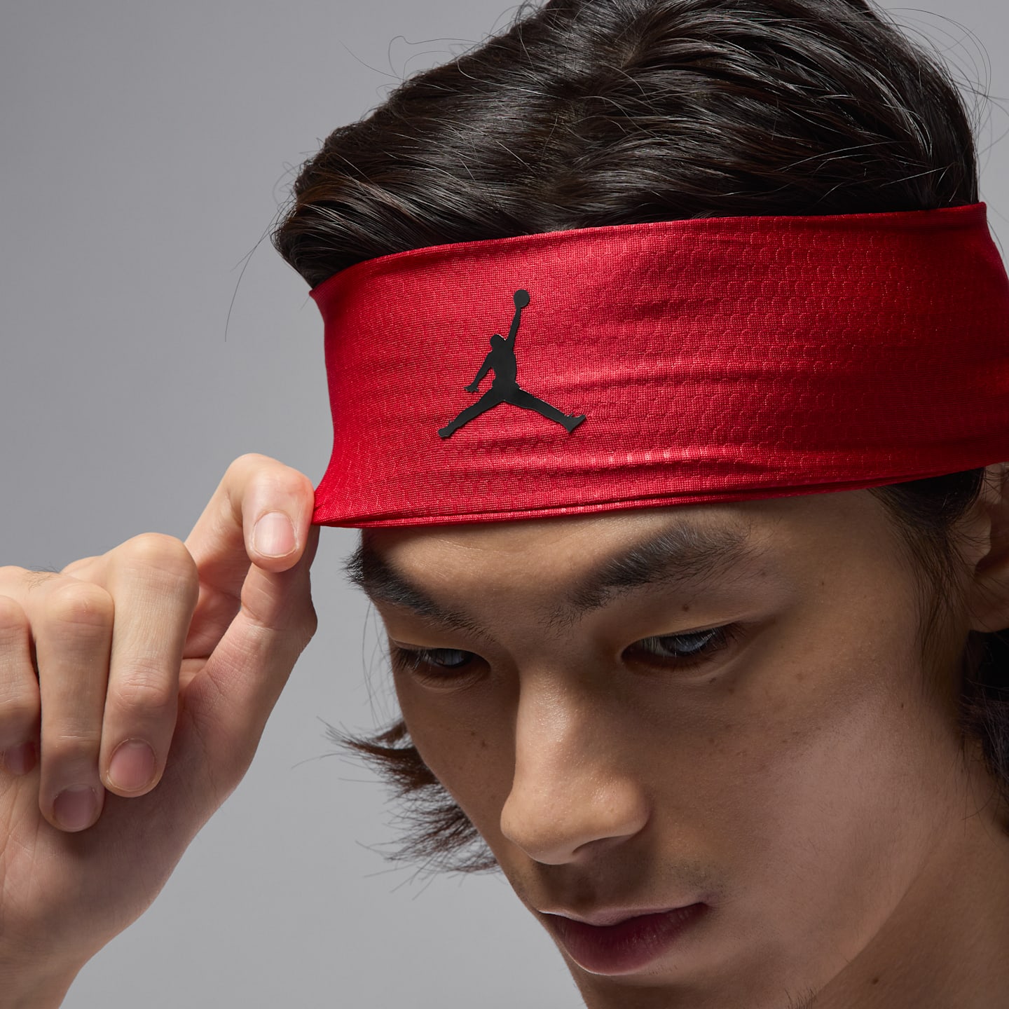 Спортивная повязка на голову Jordan Dri-FIT Performance, цвет: Красный / Чёрный — фото 4