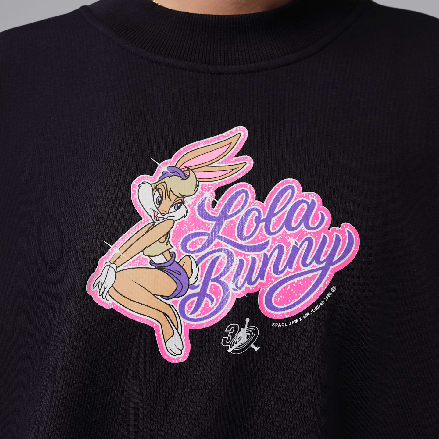 Женская толстовка Jordan Brooklyn Space Jam Lola Bunny Crew-Neck, цвет: Чёрный — фото 4