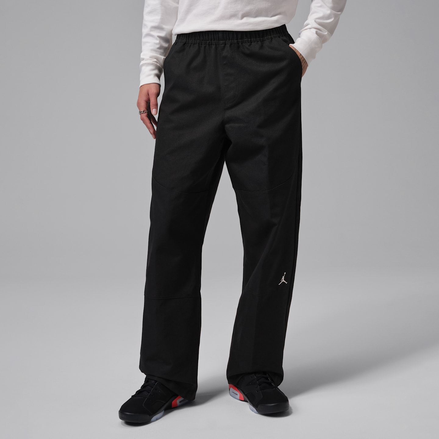 Мужские брюки Jordan Brooklyn Woven, цвет: Чёрный / Белый — фото 1