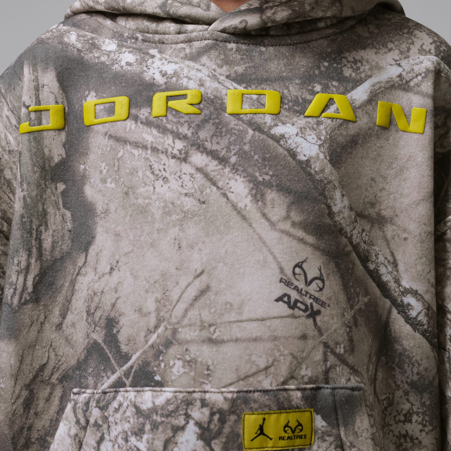 Детское флисовое худи Jordan Brooklyn Realtree, цвет: Swan — фото 4