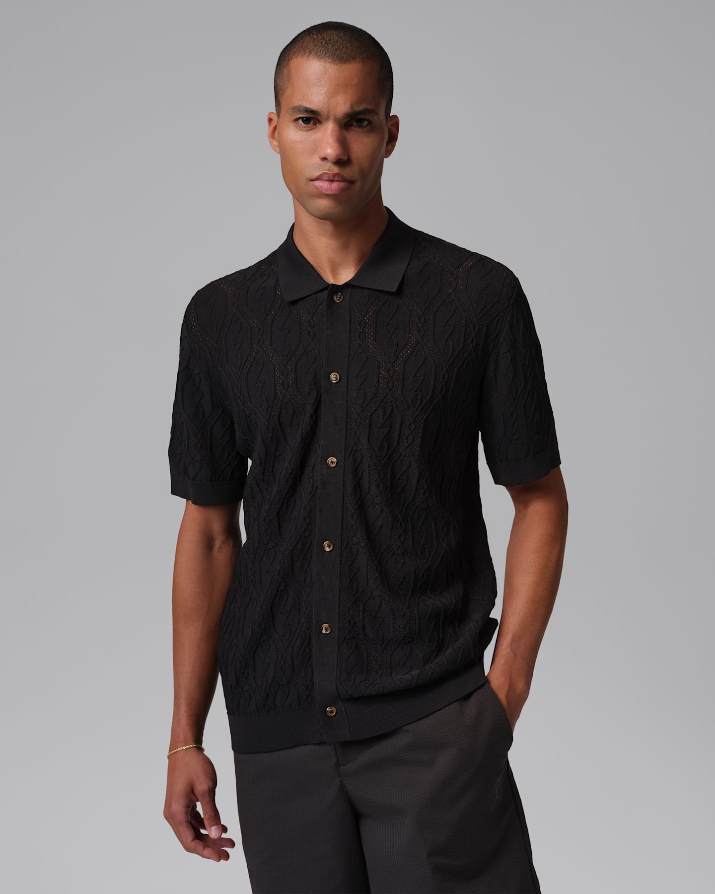 Мужские кроссовки Jordan Sport Golf Button-Down, цвет: Чёрный — фото 8