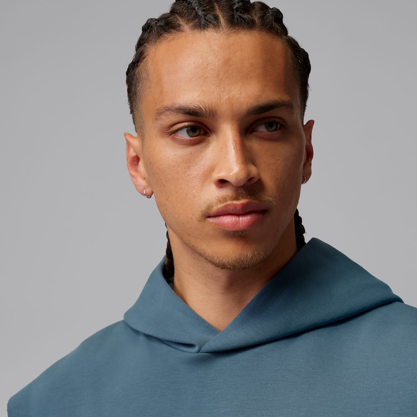 Мужское худи без рукавов Jordan Sport Hoop Fleece Dri-FIT, цвет: Пепельный зелёный / Прозрачный — фото 3