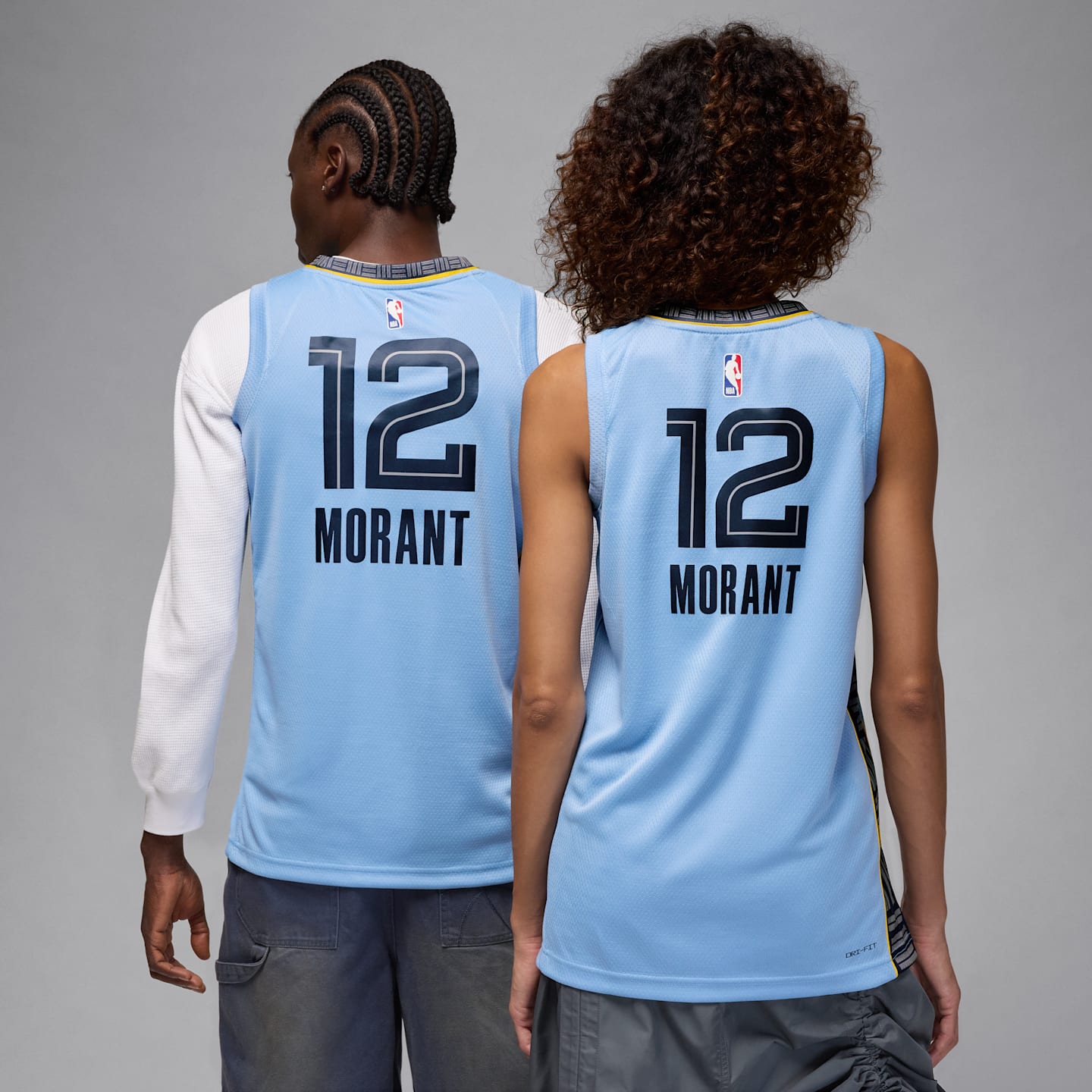 Мужской топ Jordan Memphis Grizzlies Statement Edition Dri-FIT NBA Swingman Jersey, цвет: Светлый синий — фото 2