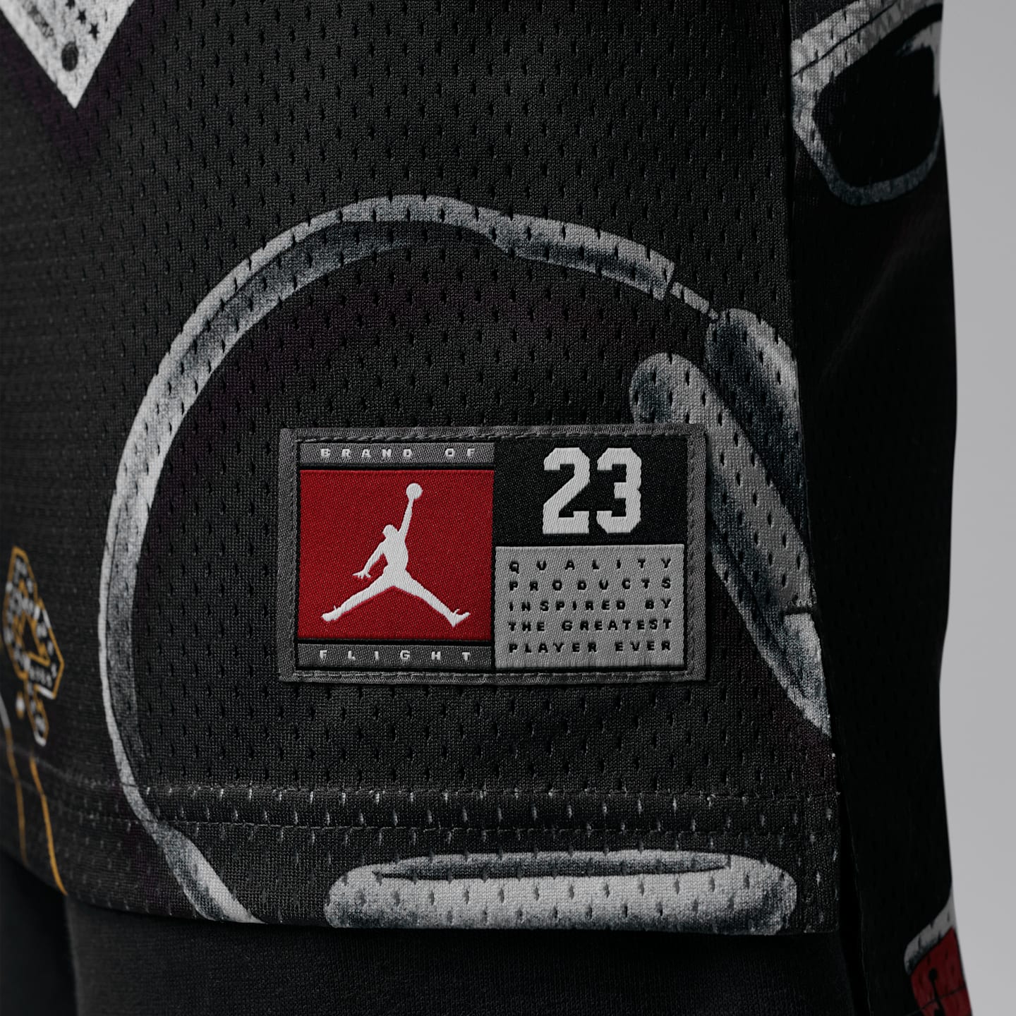 Детский топ Jordan Printed 23 Jersey, цвет: Чёрный / Почти чёрный — фото 6