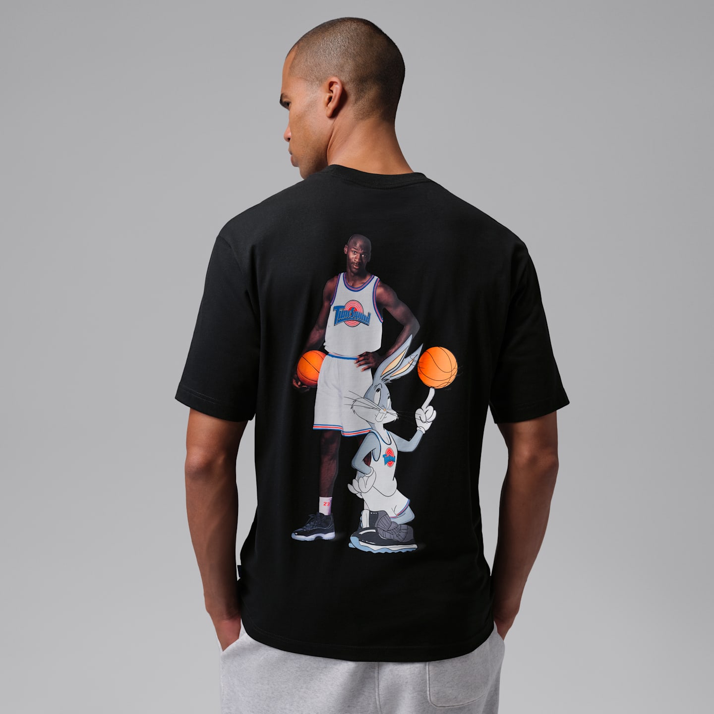 Мужская футболка Jordan Brooklyn Space Jam Crew-Neck, цвет: Чёрный — фото 1