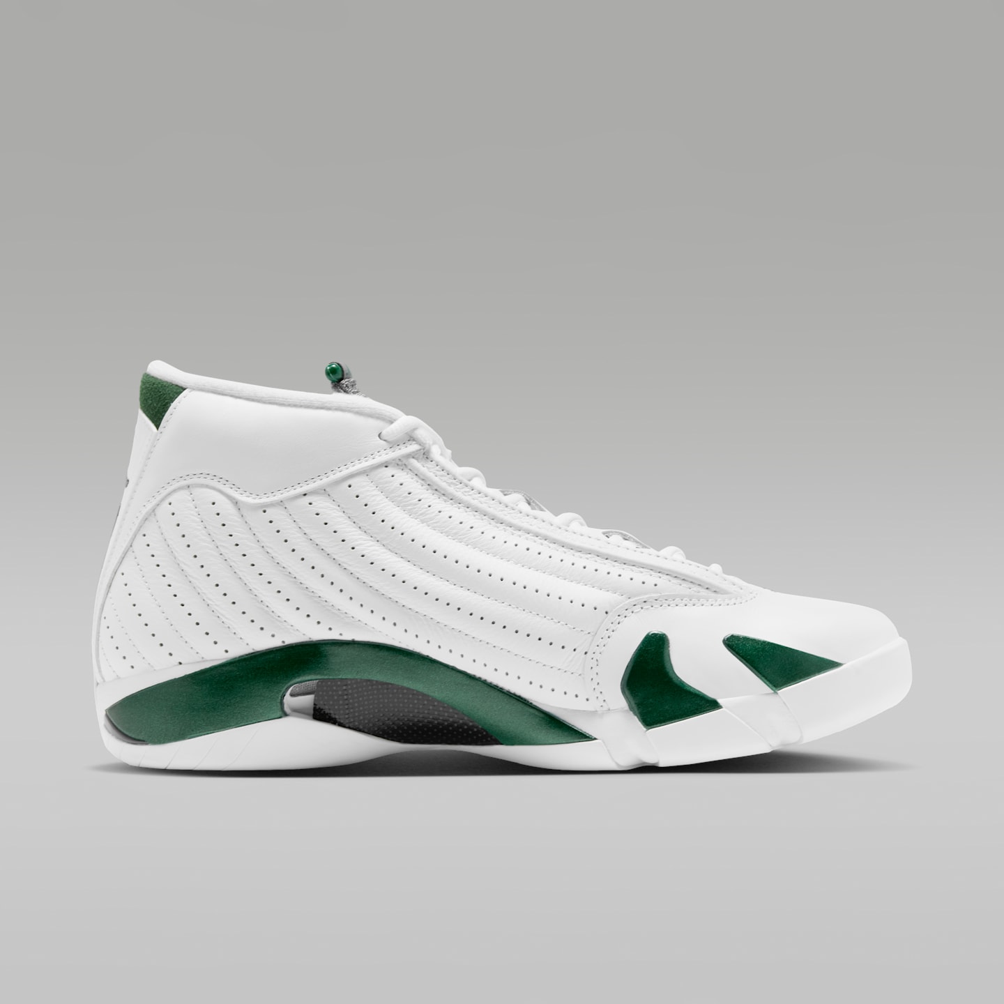 Детские кроссовки Air Jordan 14 Retro "Forest Green", цвет: Зелёный / Белый, вариант 1 — фото 3