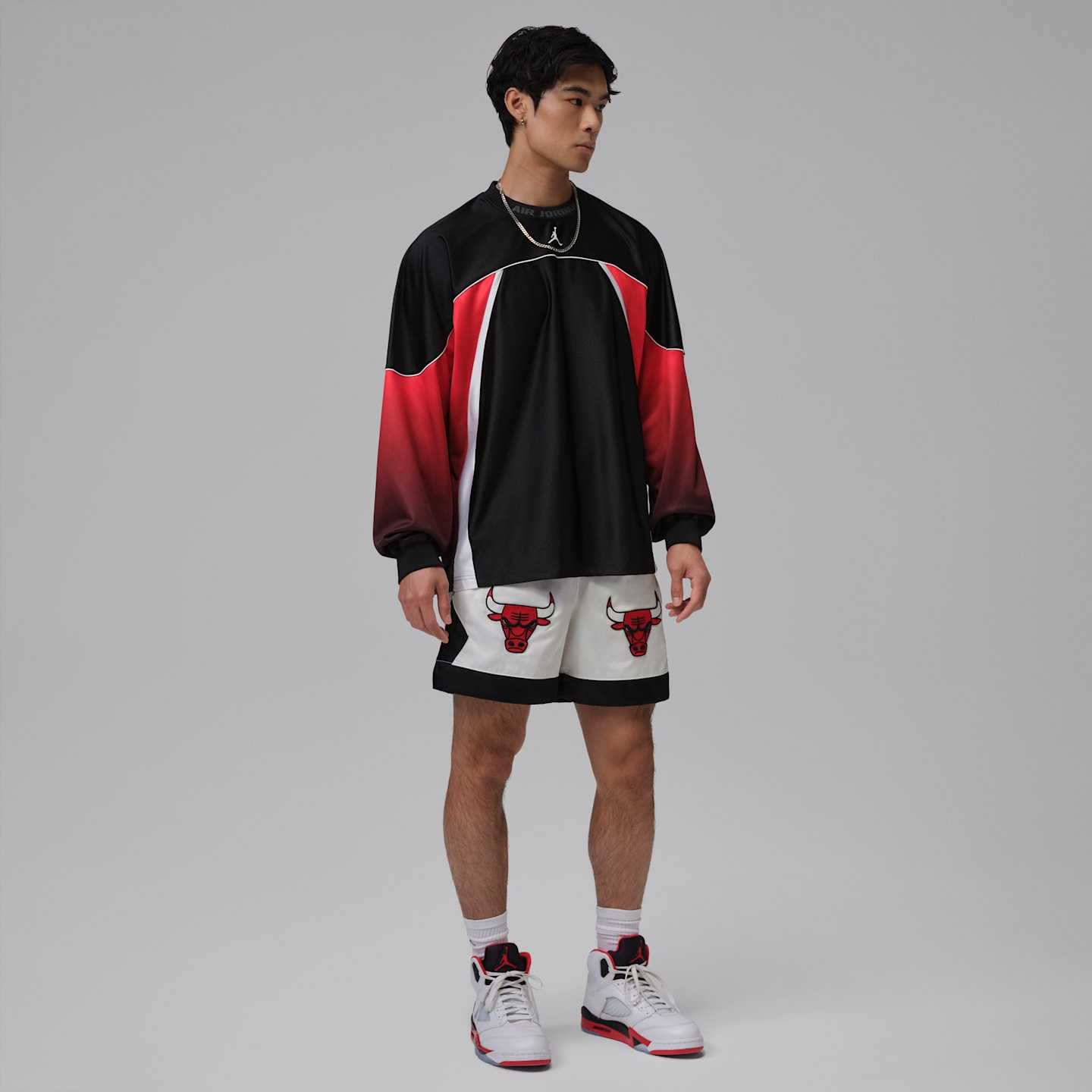 Мужской топ Jordan Flight Club Jersey, цвет: Чёрный / Белый — фото 6