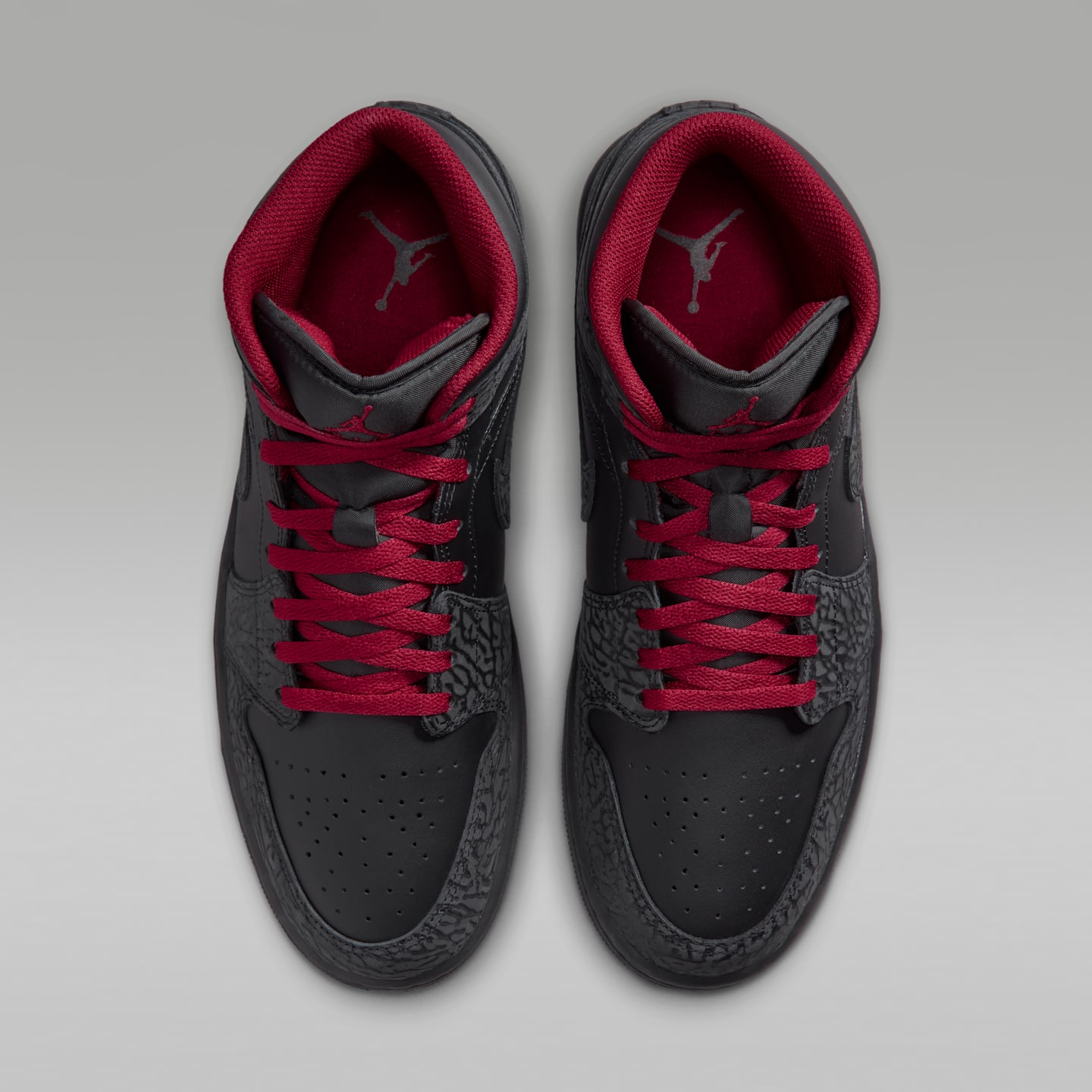 Мужские кроссовки Air Jordan 1 Mid SE, цвет: Чёрный / Красный — фото 4