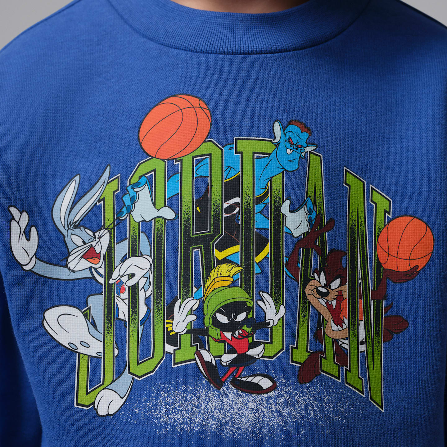 Комплект Jordan Space Jam 30 2-Piece Arched Crew Top Set для малышей, цвет: Королевский синий — фото 5