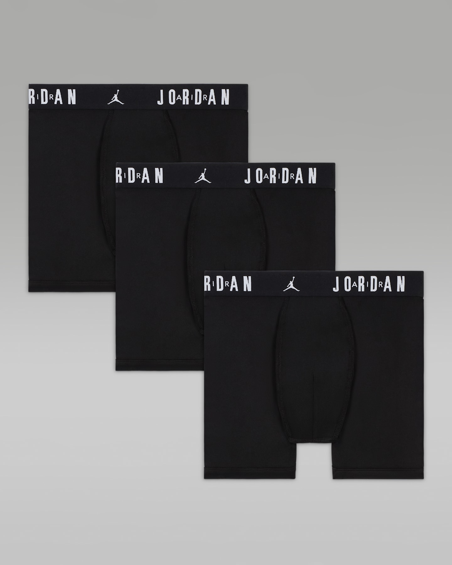 Детские трусы-боксеры Jordan Dri-FIT Flight Poly Core, 3 пары, цвет: Чёрный — фото 8