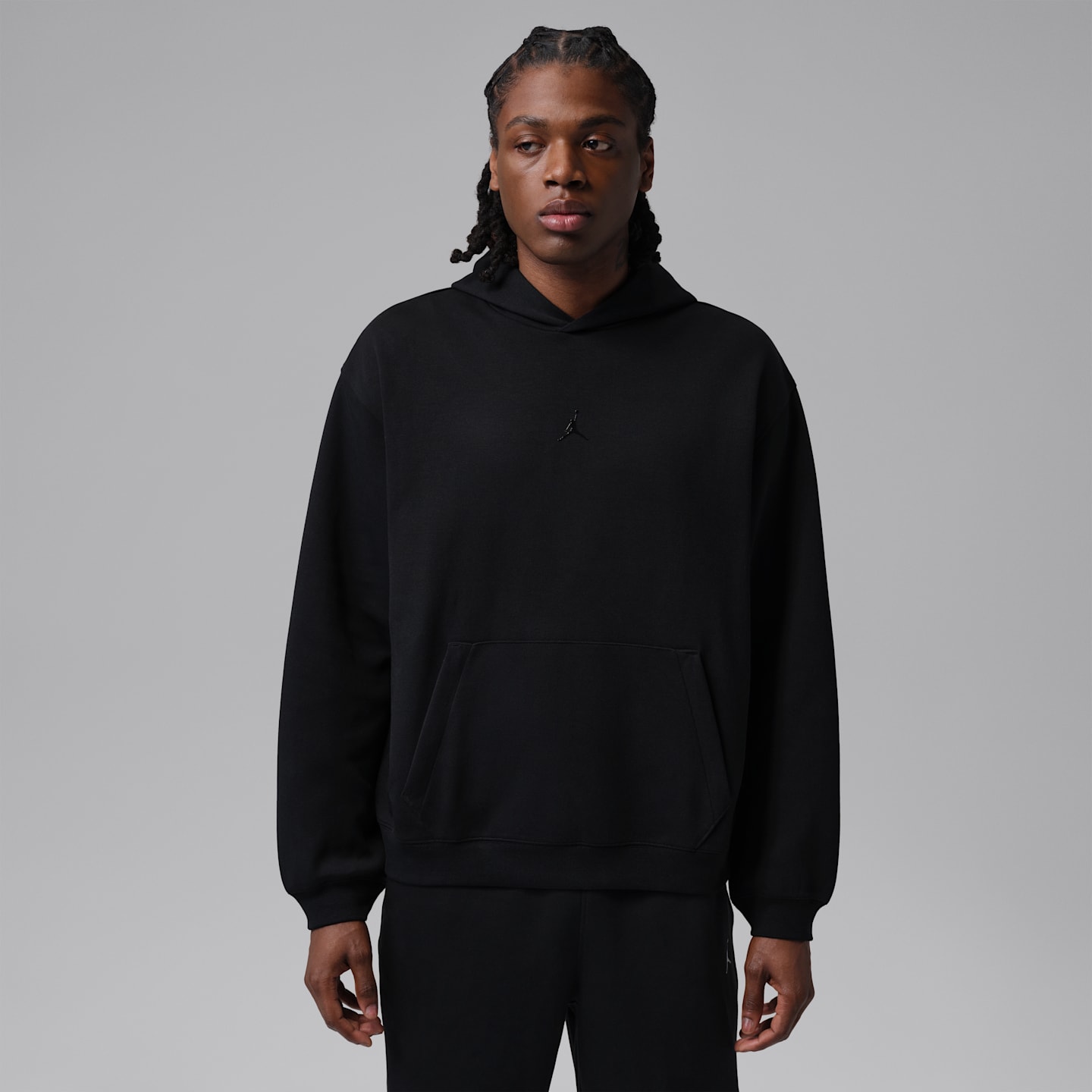 Мужское худи Jordan Sport Hoop Fleece, цвет: Чёрный — фото 1