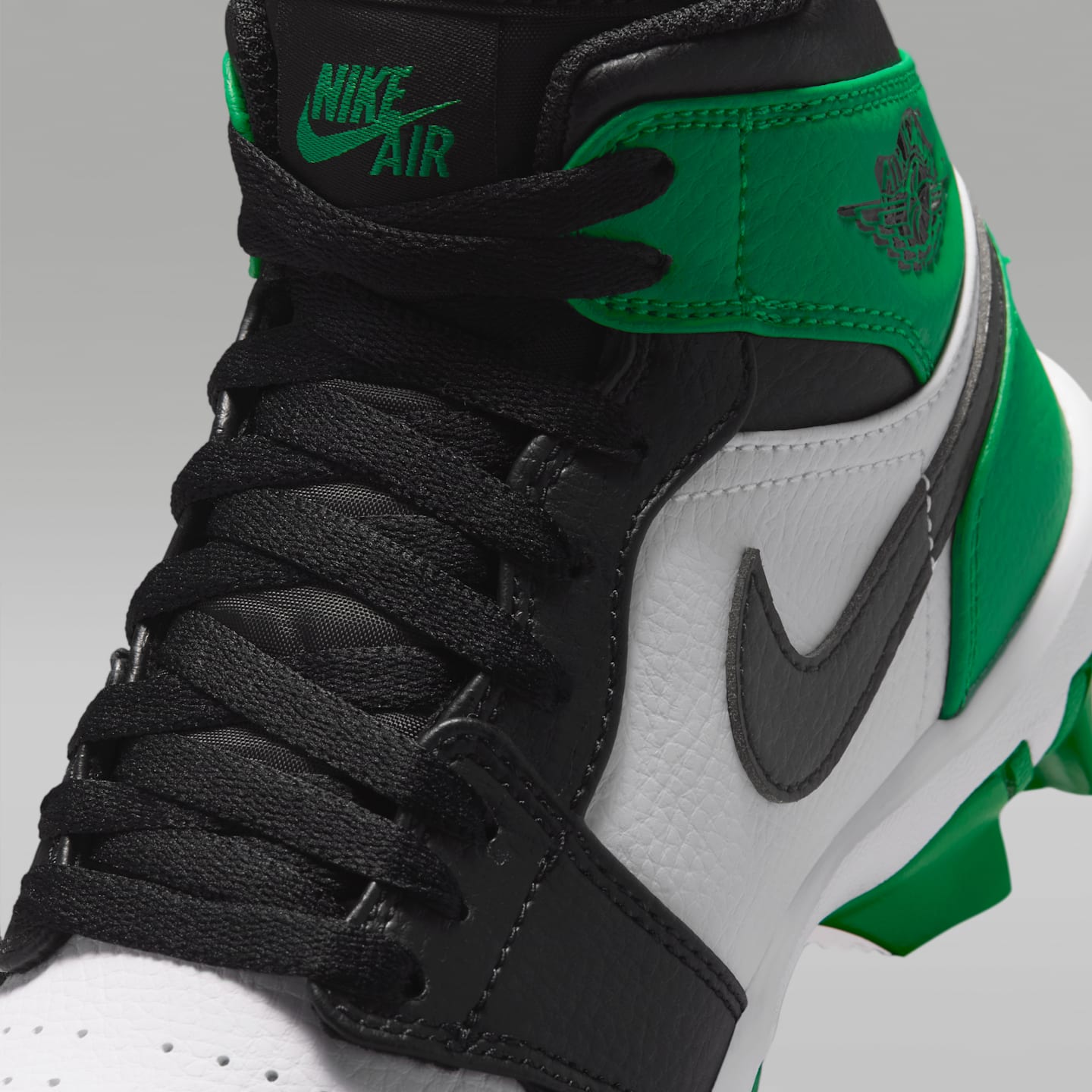 Детские бутсы Jordan 1 Mid Cleats, цвет: Чёрный / Зелёный — фото 8