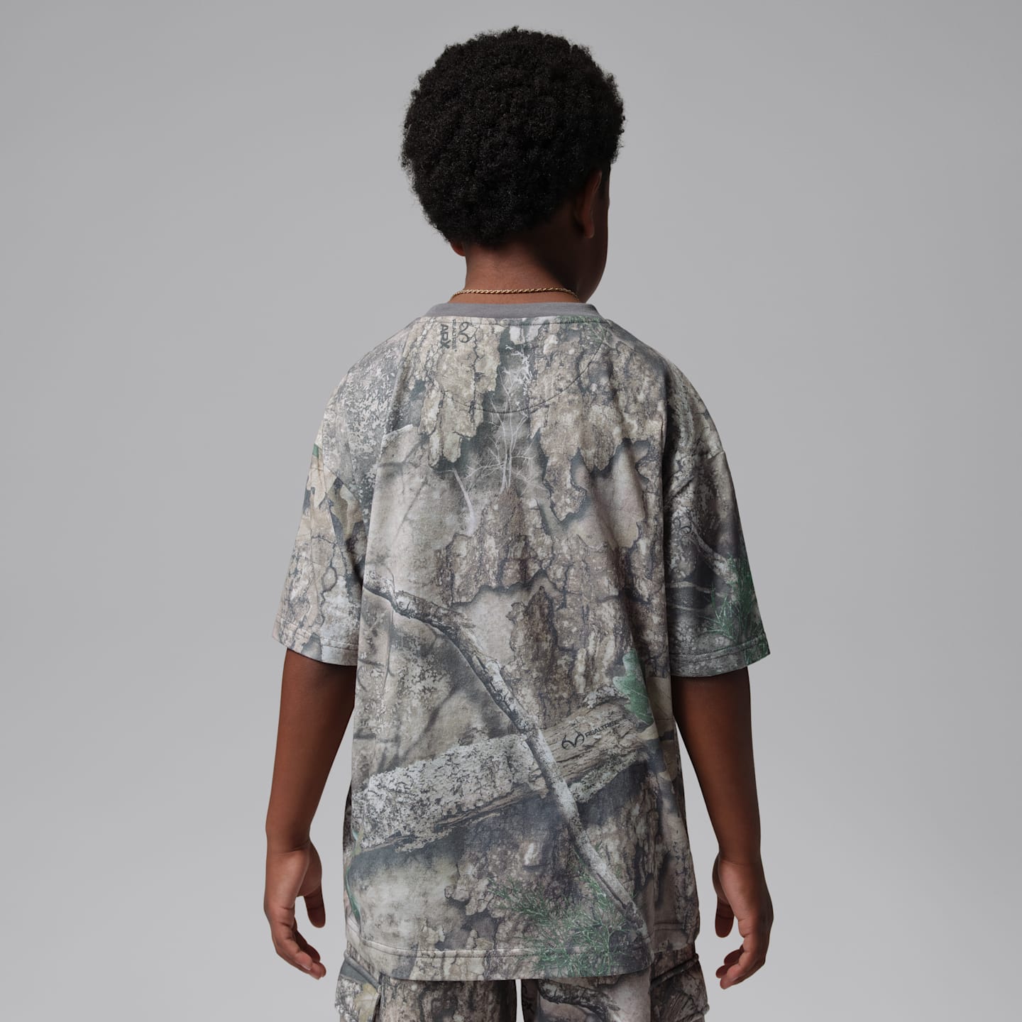 Детская футболка Jordan Brooklyn Realtree Printed, цвет: Swan — фото 2