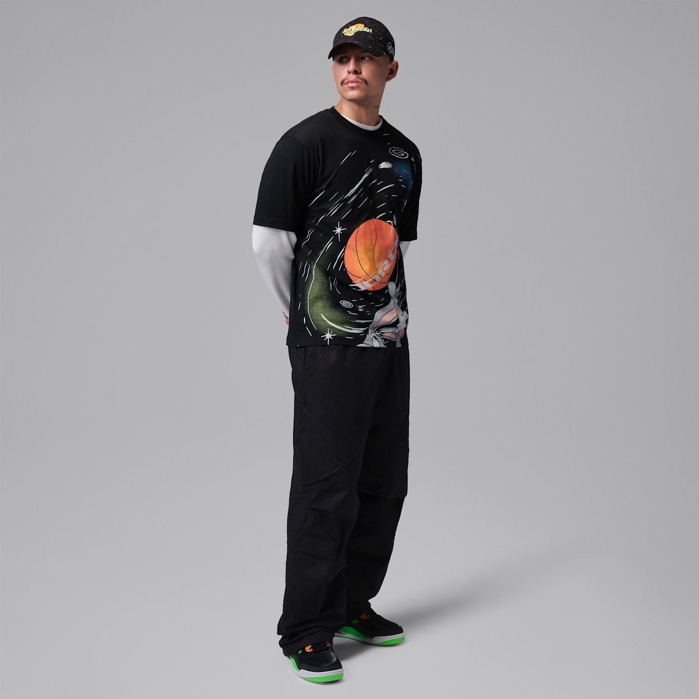 Мужская футболка Jordan Brooklyn Bugs Bunny Crew-Neck, цвет: Чёрный — фото 7