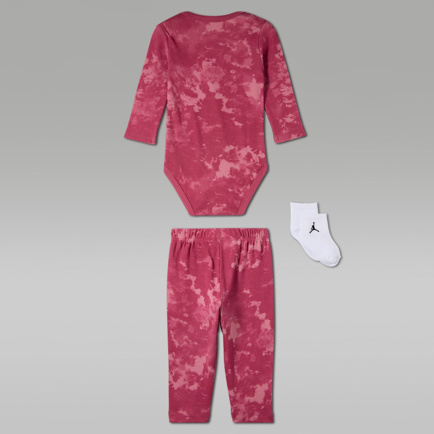 Комплект для малышей Jordan Acid Wash из 3 предметов в коробке, цвет: Свекольный — фото 2