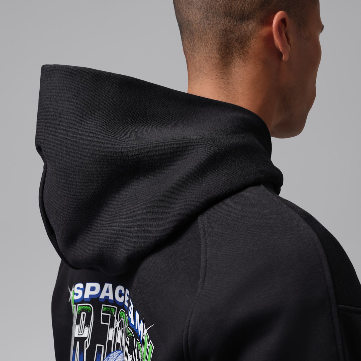 Мужское худи Jordan Brooklyn Space Jam Fleece Pullover, цвет: Чёрный — фото 8