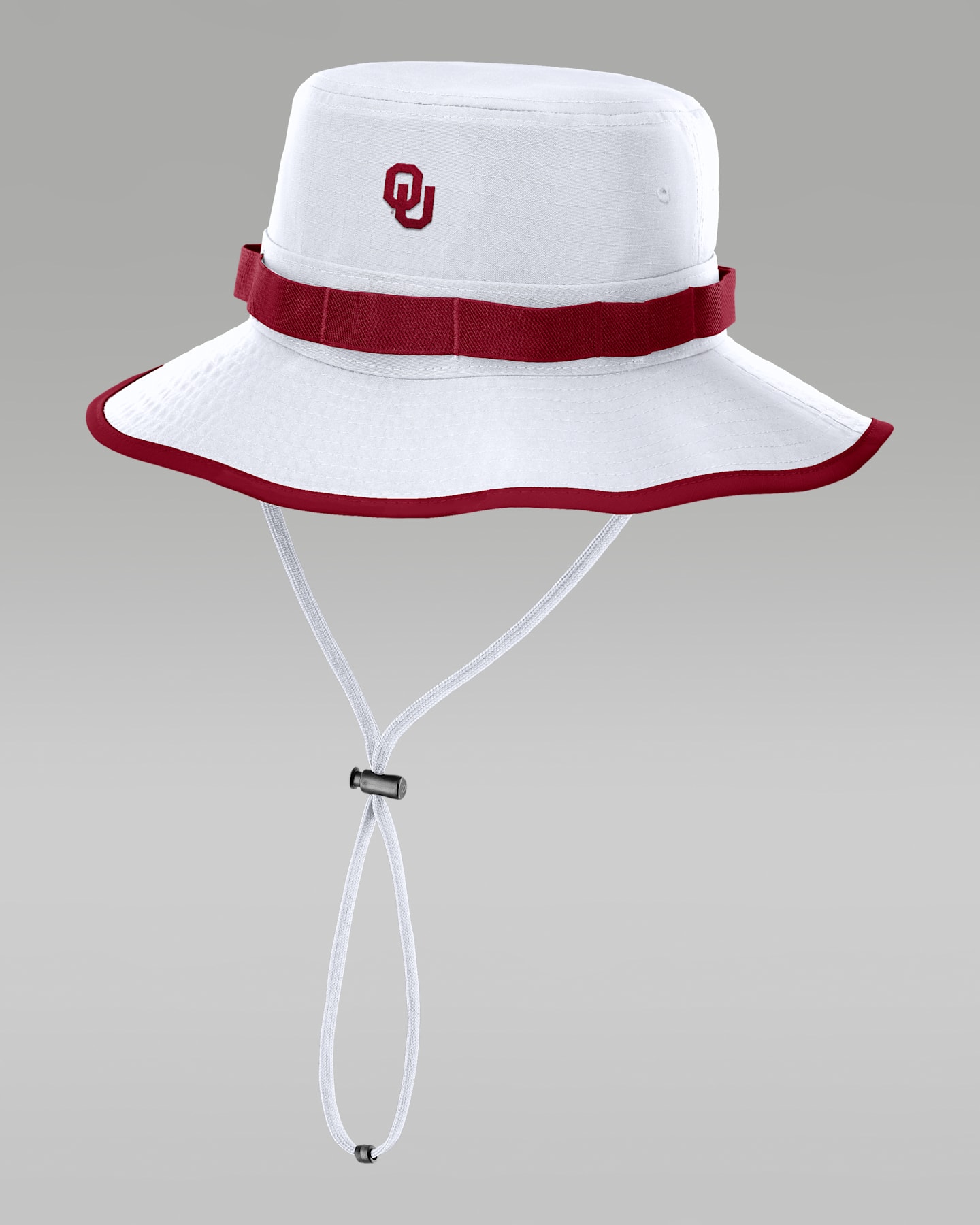 Мужская панама Jordan Brand Oklahoma Sideline Apex Boonie Dri-FIT, цвет: Белый / Малиновый — фото 3