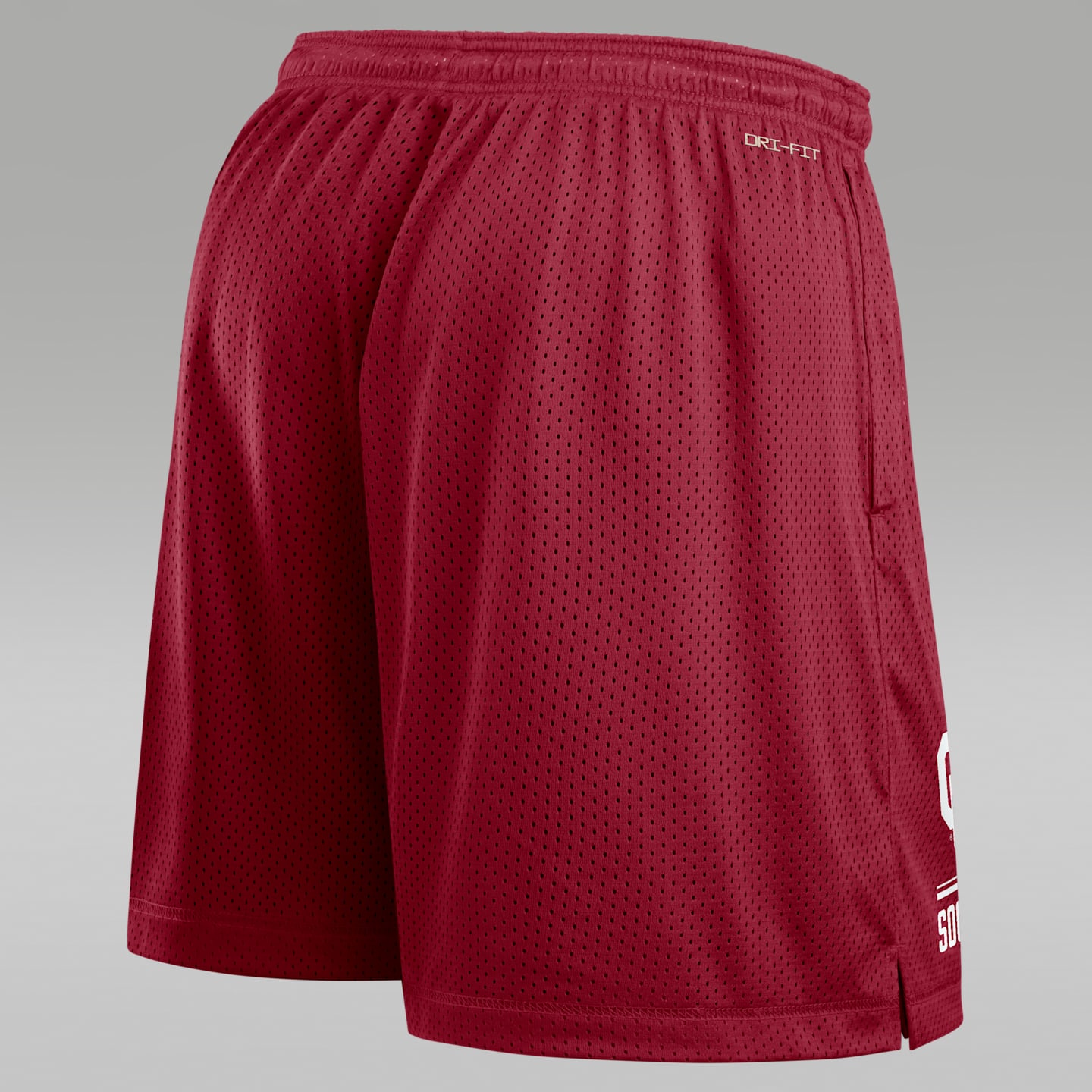 Мужские двусторонние шорты Jordan Brand Oklahoma Courtside Dri-FIT, цвет: Малиновый / Белый — фото 2