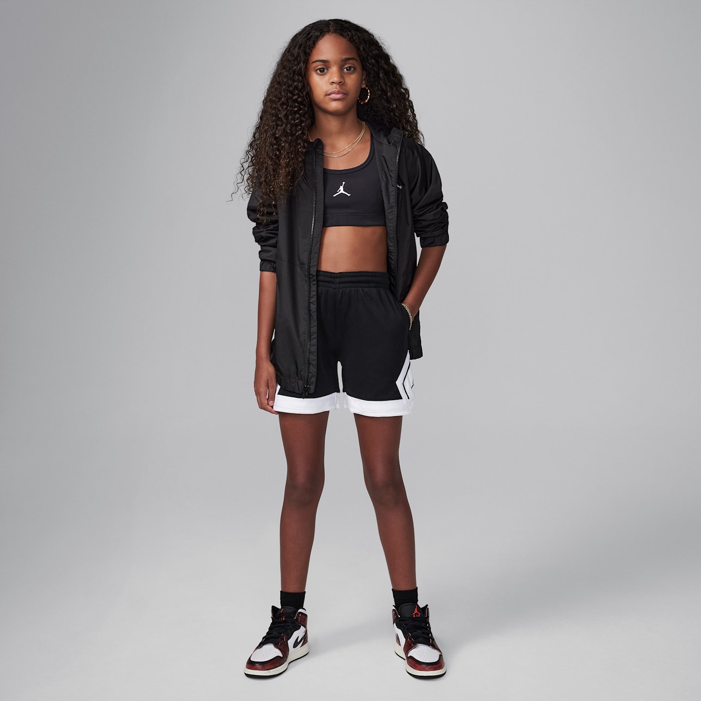 Детские шорты Jordan Dri-FIT Diamond, цвет: Чёрный — фото 7