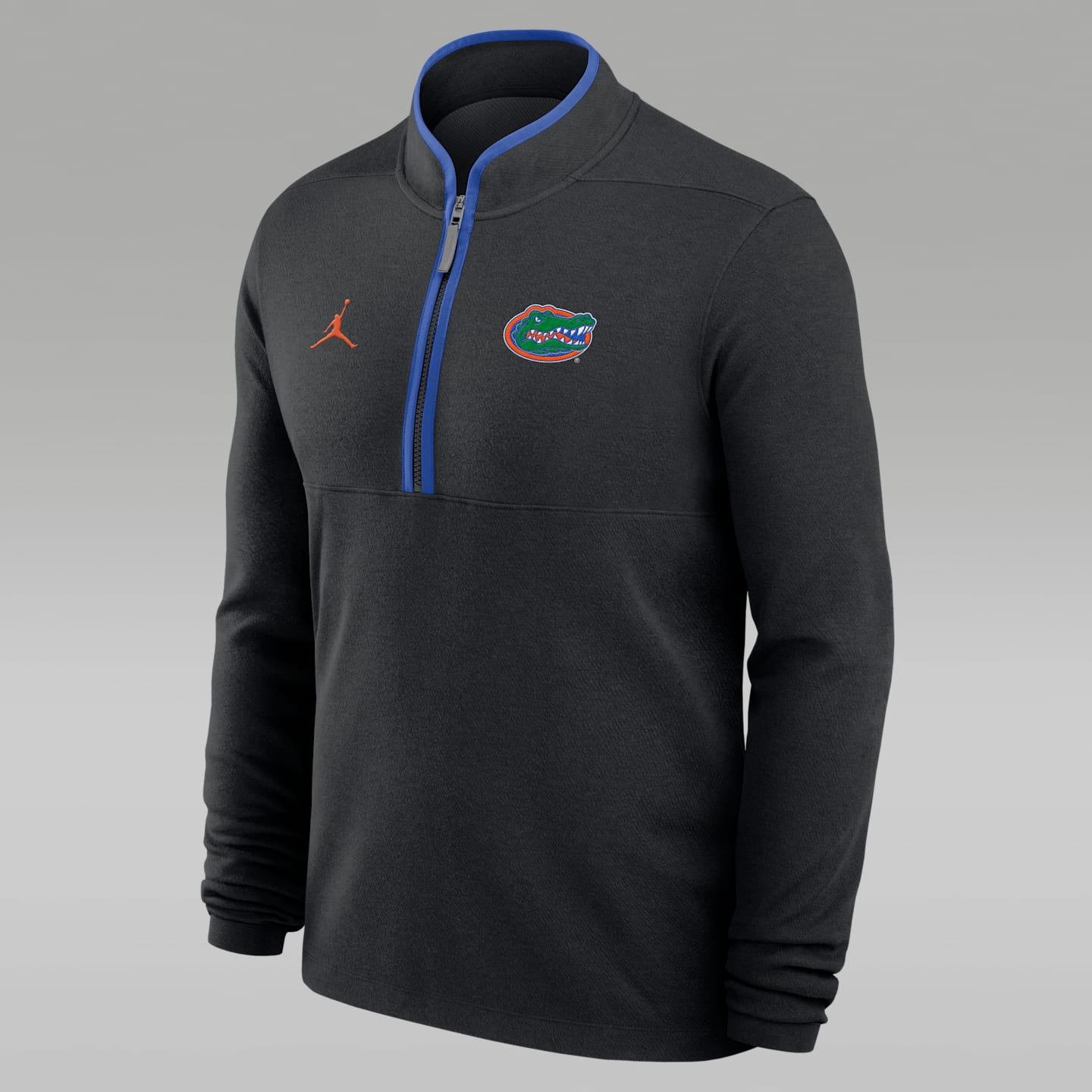 Мужской топ на полумолнии Jordan Brand Florida Courtside Dri-FIT, цвет: Чёрный / Королевский синий — фото 1