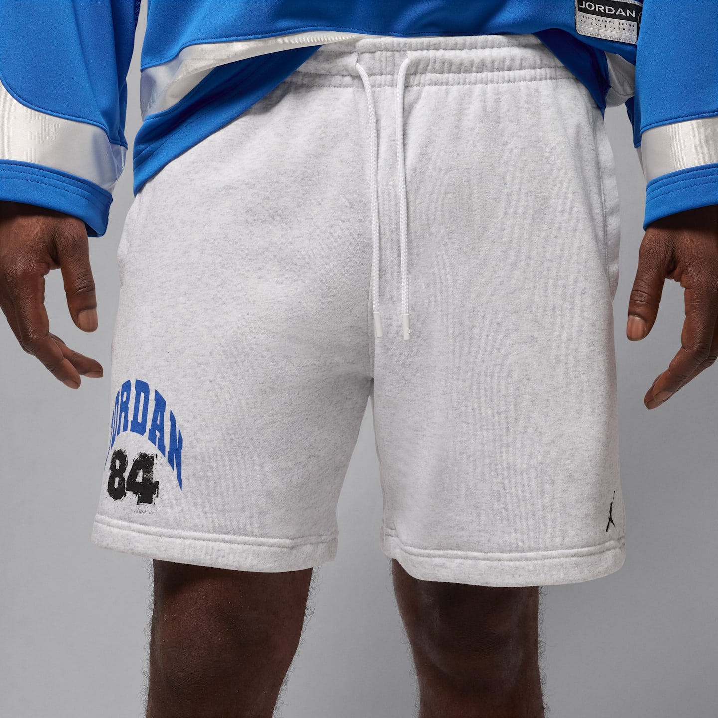 Мужские шорты Jordan Brooklyn Collegiate, цвет: Берёзовый меланжевый / Чёрный — фото 2