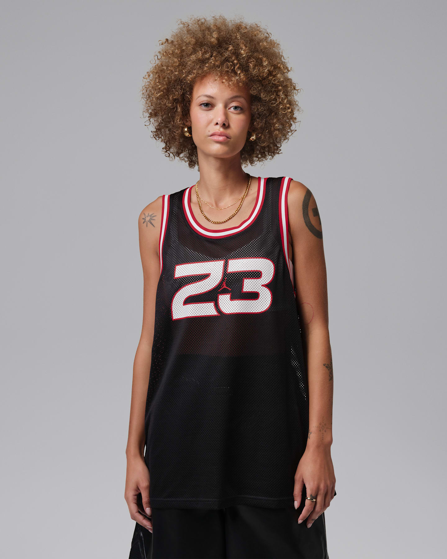 Женский топ Jordan Brooklyn Jersey, цвет: Чёрный / Красный — фото 7
