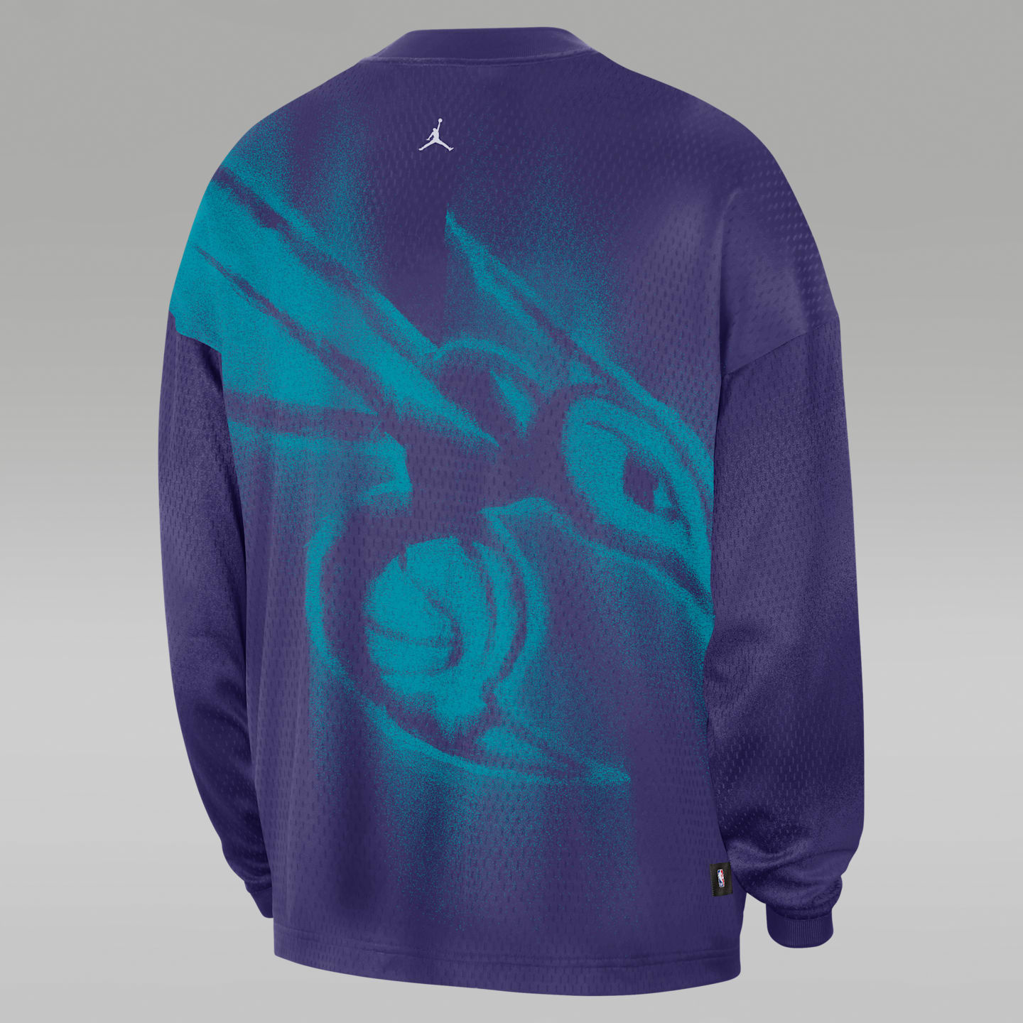 Мужской баскетбольный лонгслив Nike Charlotte Hornets Standard Issue, цвет: Орхидея — фото 1