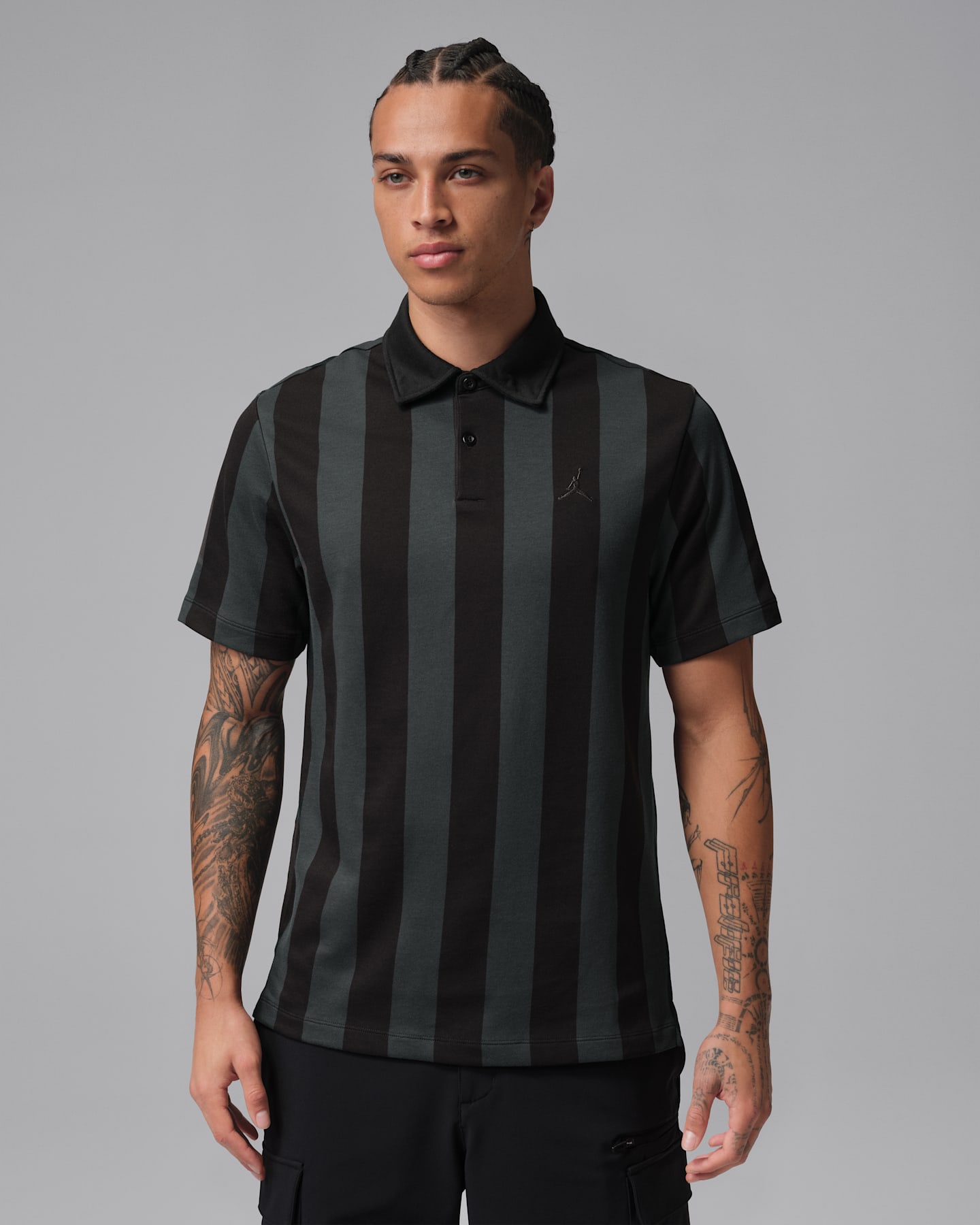 Мужское поло Jordan Sport Dri-FIT Printed Golf Polo, цвет: Чёрный / Почти чёрный — фото 6