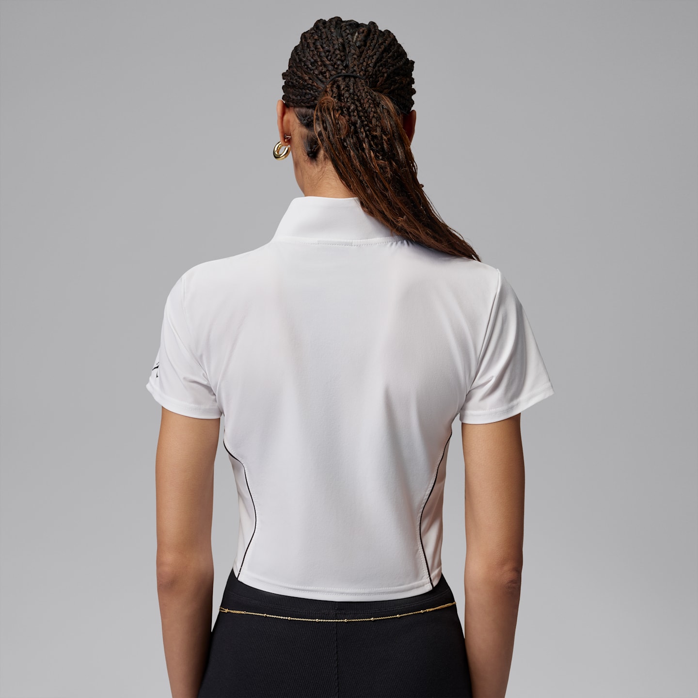 Женский топ Jordan Brooklyn Full-Zip Top, цвет: Белый / Чёрный — фото 2