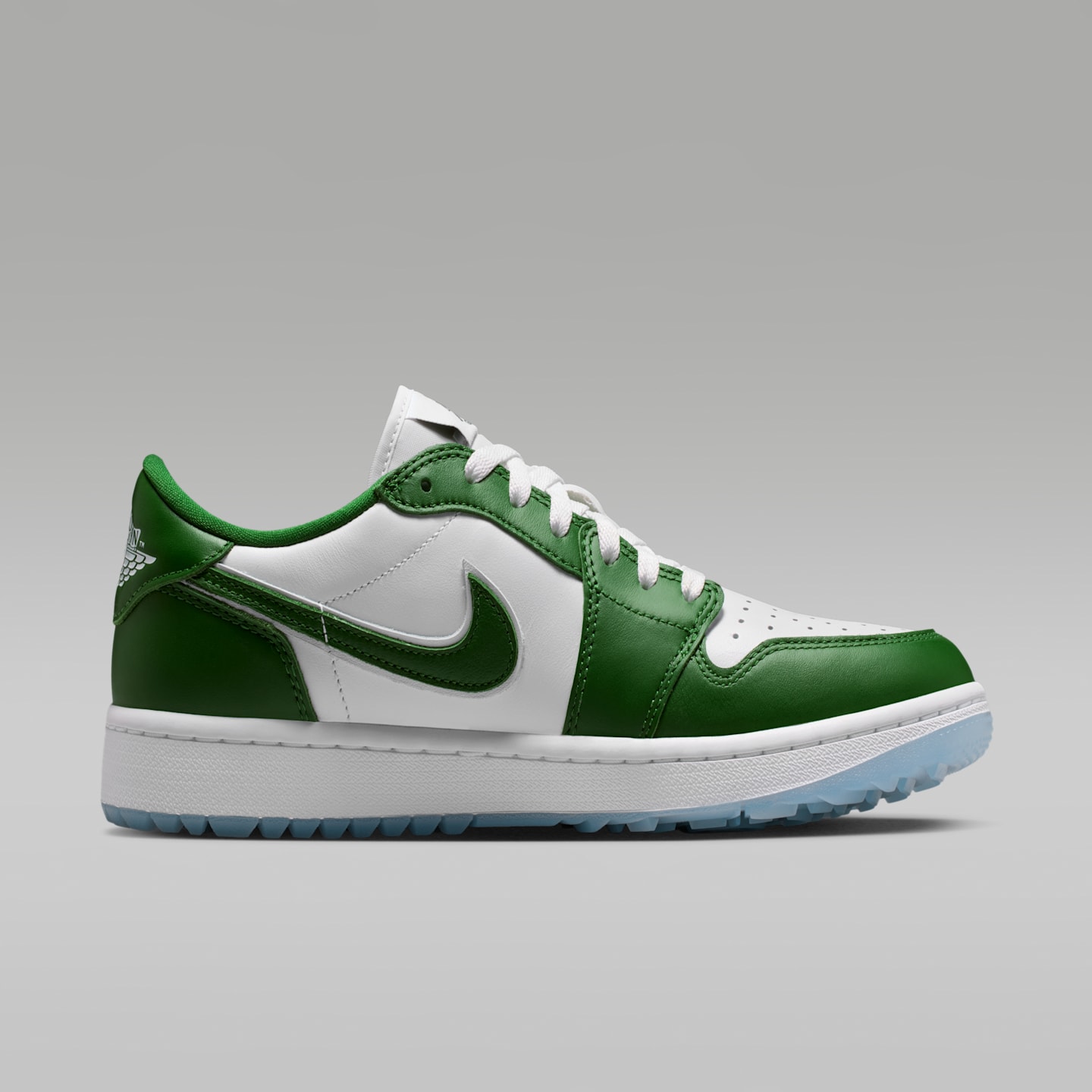 Мужские кроссовки Air Jordan 1 Low G Golf Shoes, цвет: Тёмно-зелёный / Белый — фото 3