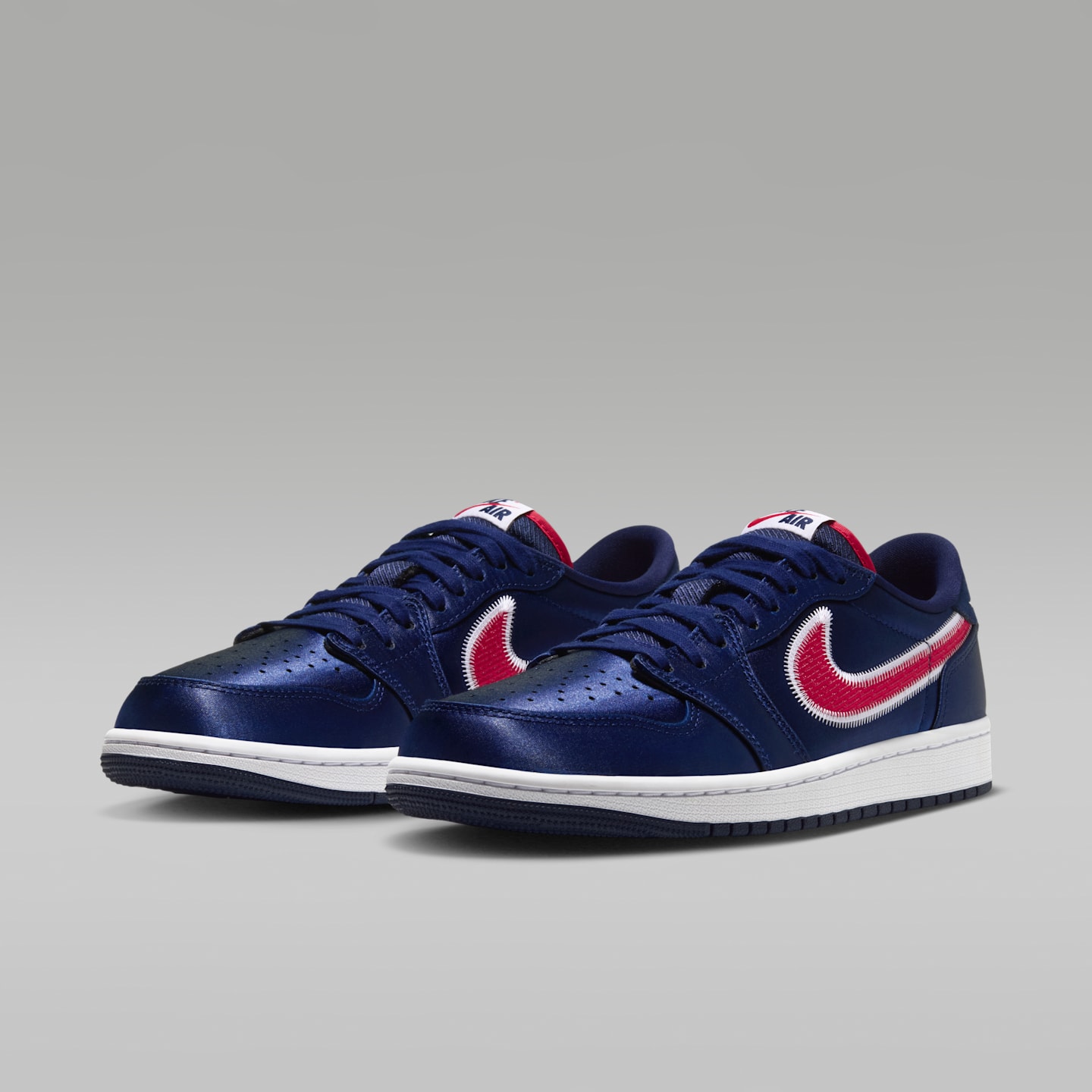 Мужские кроссовки Air Jordan 1 Retro Low OG "Howard" Shoes, цвет: Тёмно-синий / Белый — фото 5