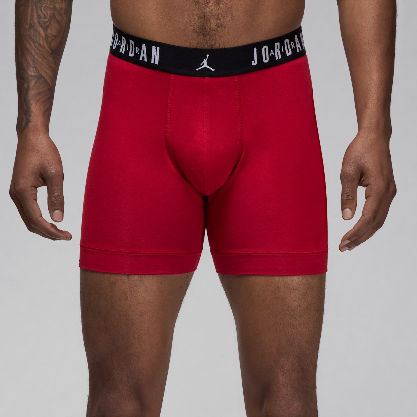 Мужские трусы-боксеры Jordan Flight Cotton Core, набор из 3 шт, цвет: Красный — фото 2