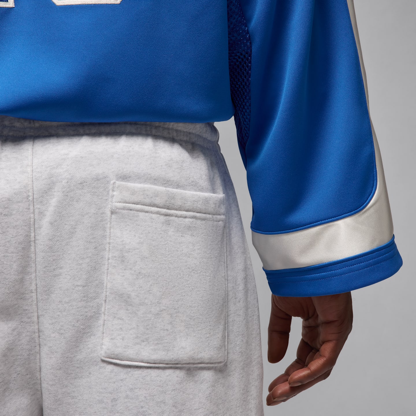 Мужские шорты Jordan Brooklyn Collegiate, цвет: Берёзовый меланжевый / Чёрный — фото 5