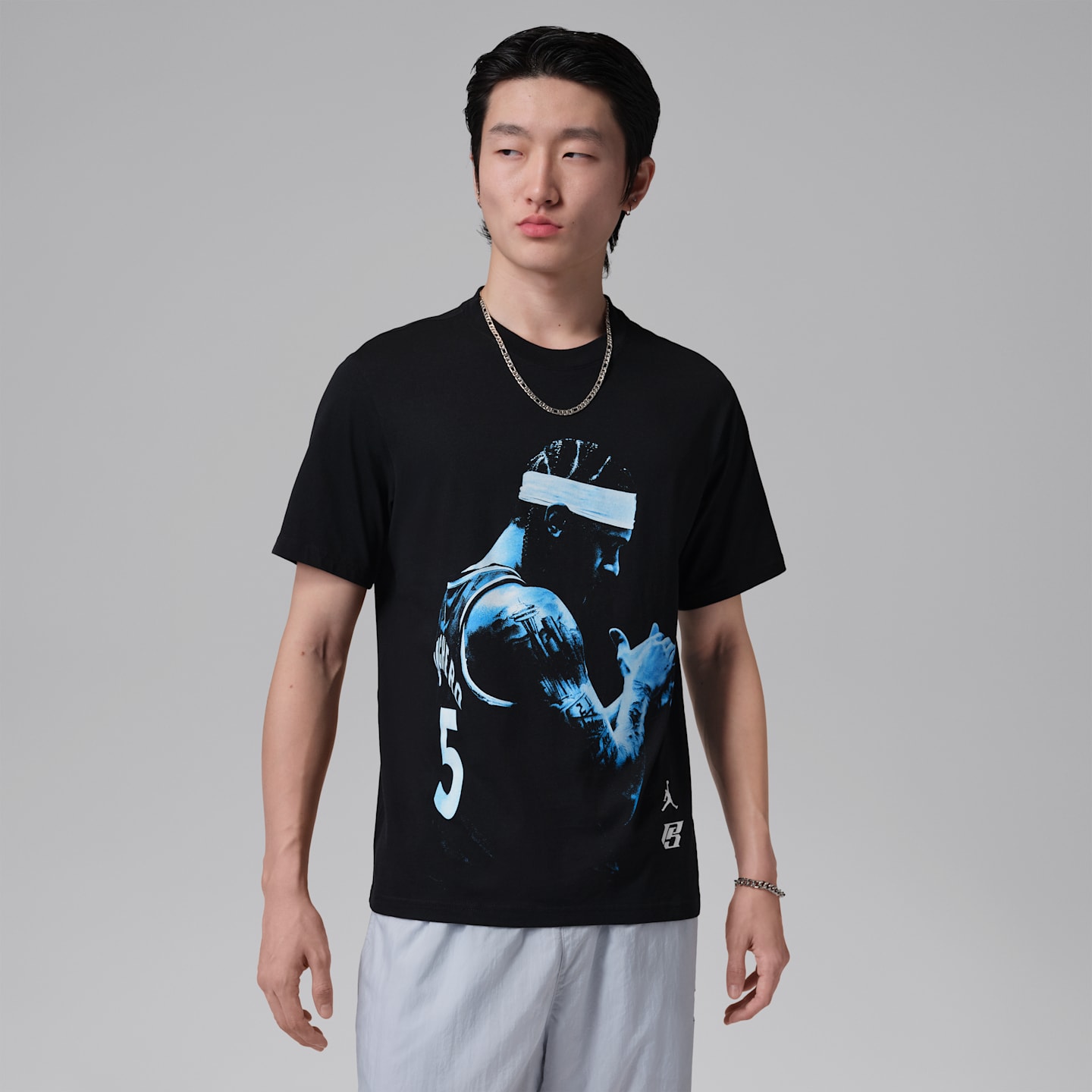 Мужская футболка Jordan Sport Paolo Banchero, цвет: Чёрный / Белый — фото 1